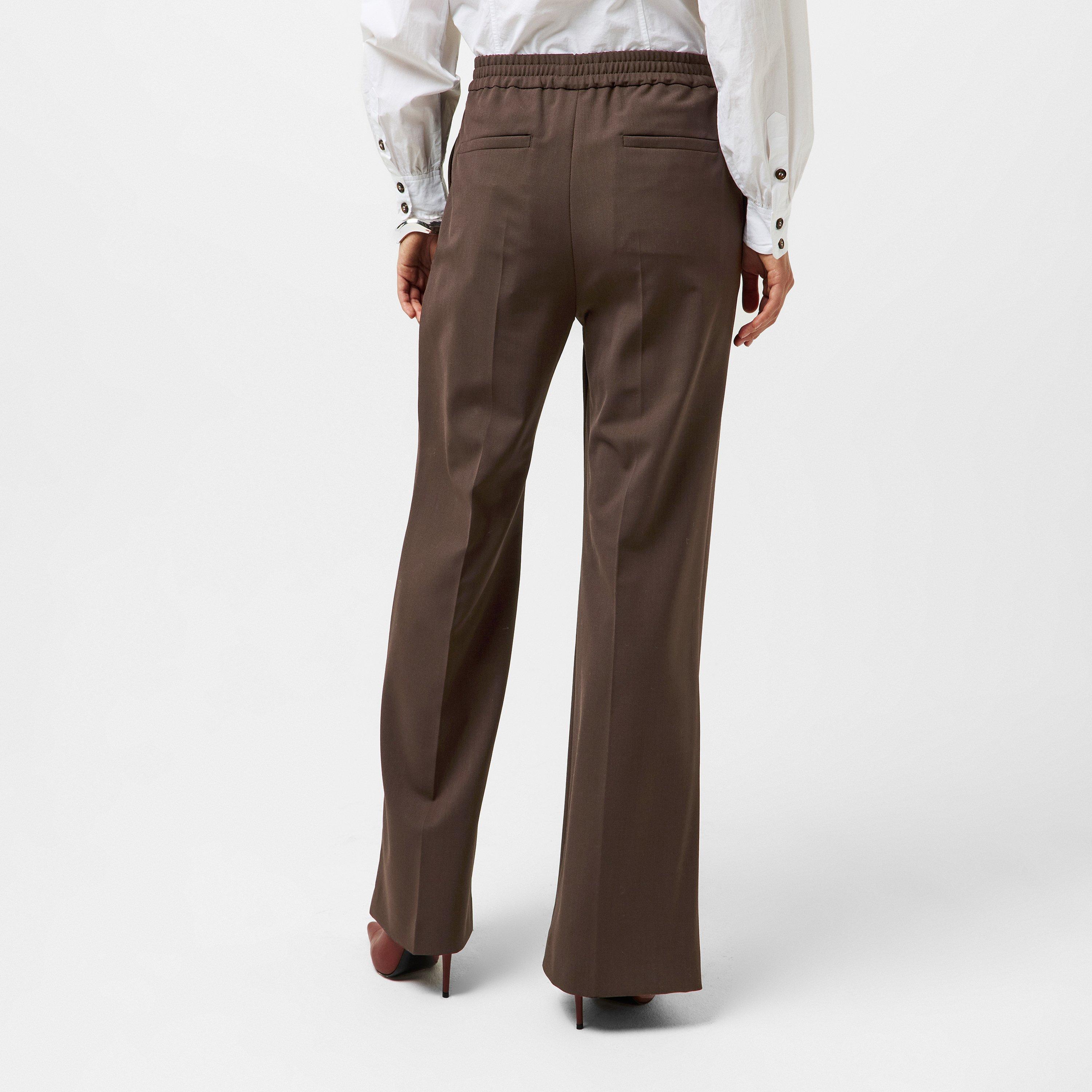 Chocolate - Weekend Max Mara - Women's Petra Wide Leg Trousers - 4