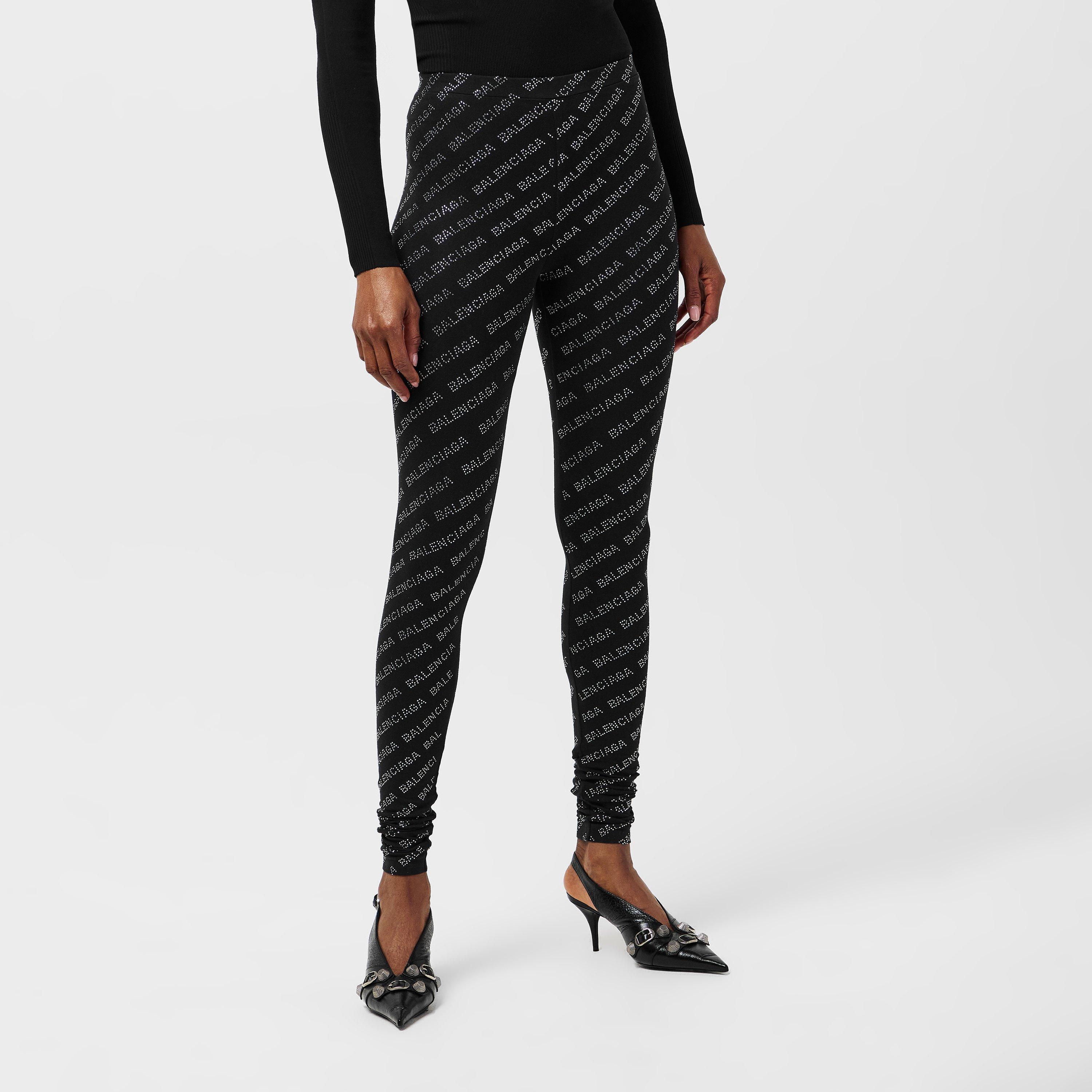 Black/Silver - Balenciaga - Women's Leggings - 3