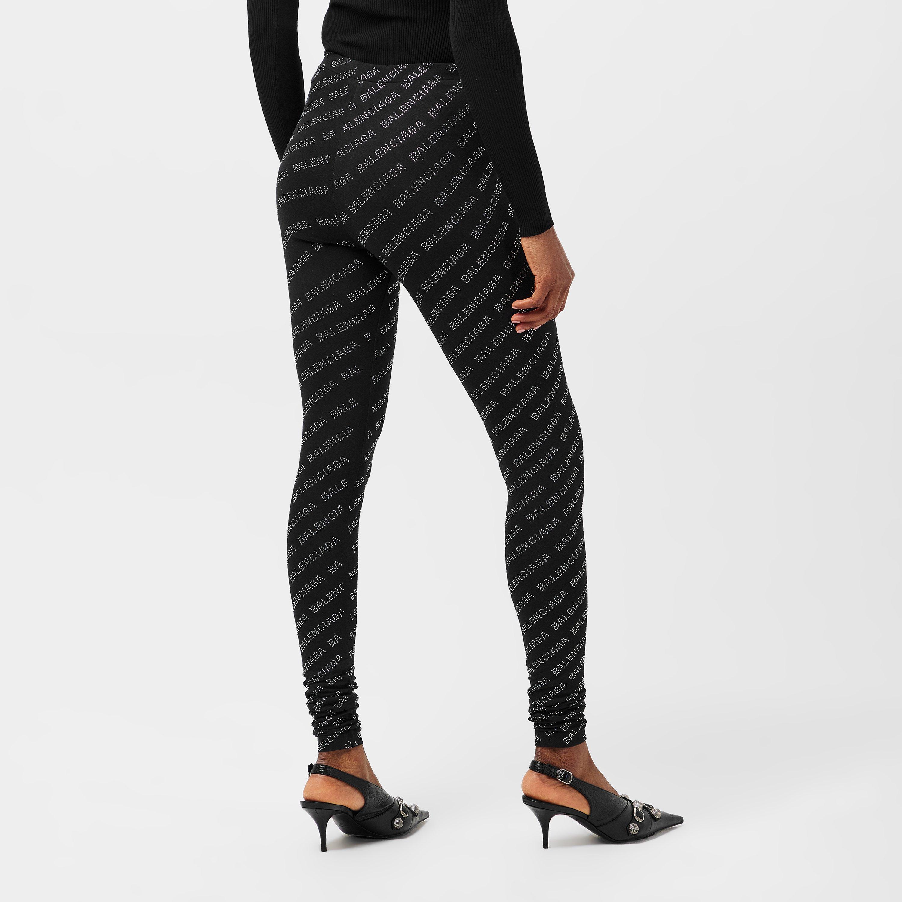 Black/Silver - Balenciaga - Women's Leggings - 4