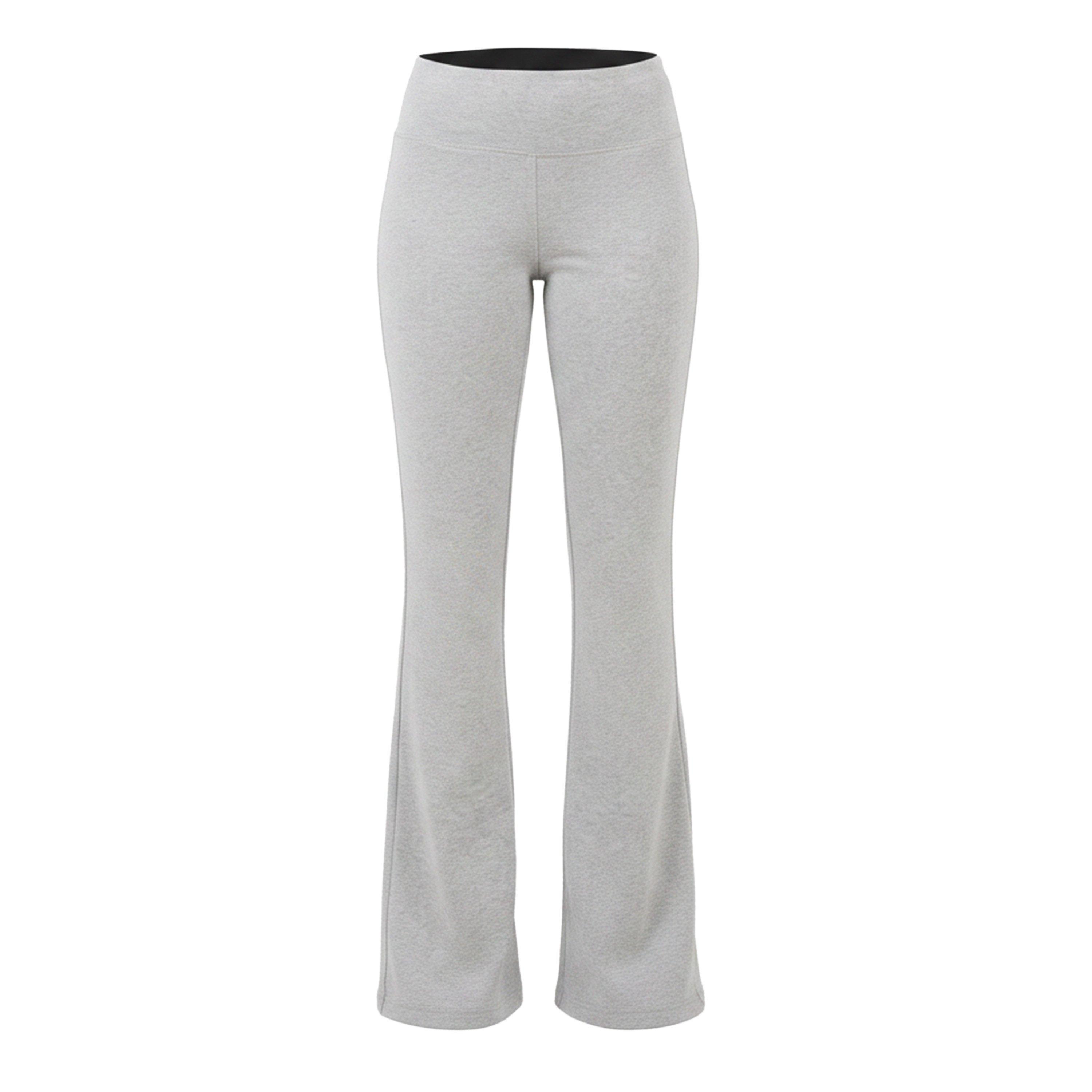 Light Grey Marl - Brave Soul - BS Womens Fiitted Yoga Pants with Flared Hem - 1