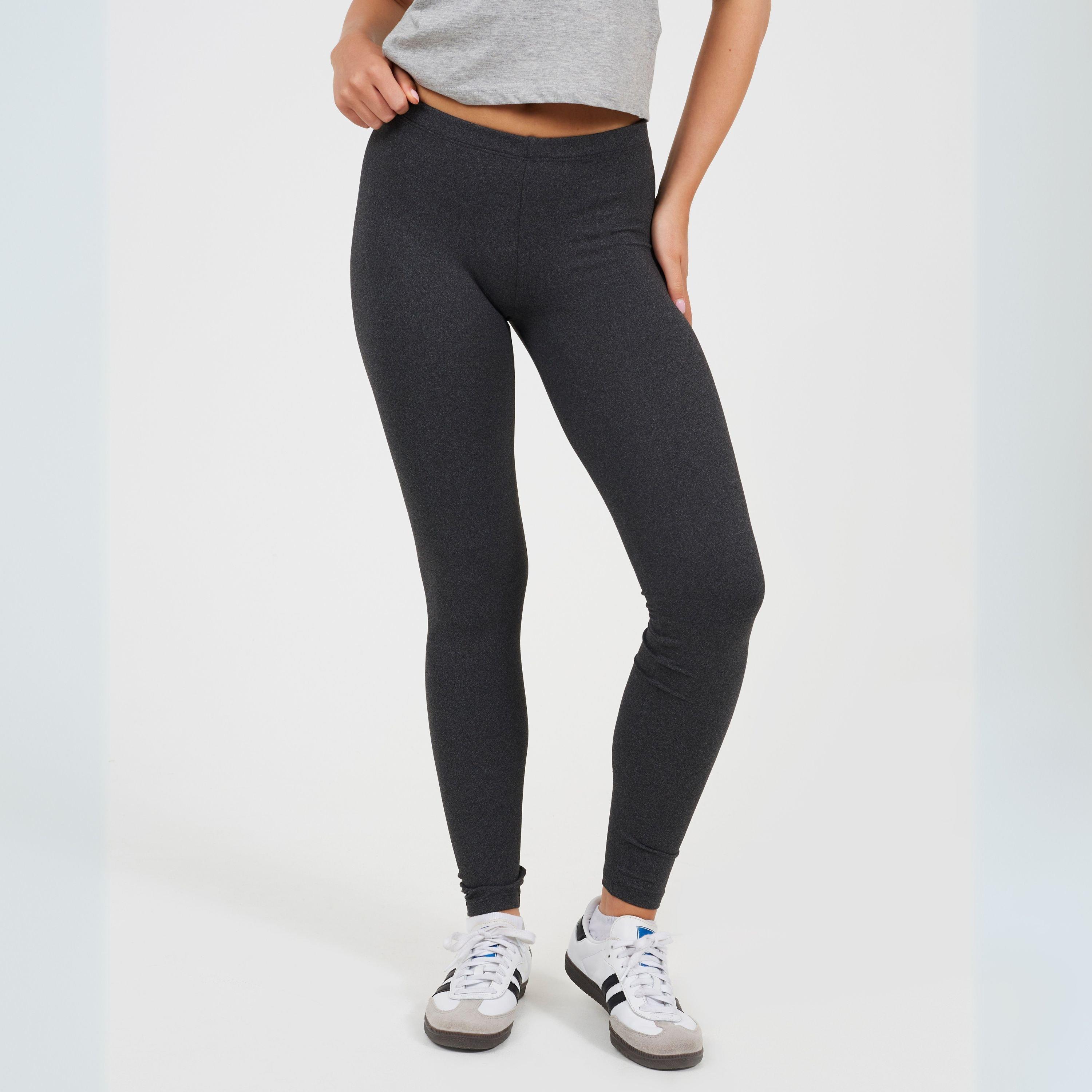 Charcoal Marl - Brave Soul - Womens Classic Shape Leggings Charcoal - 1
