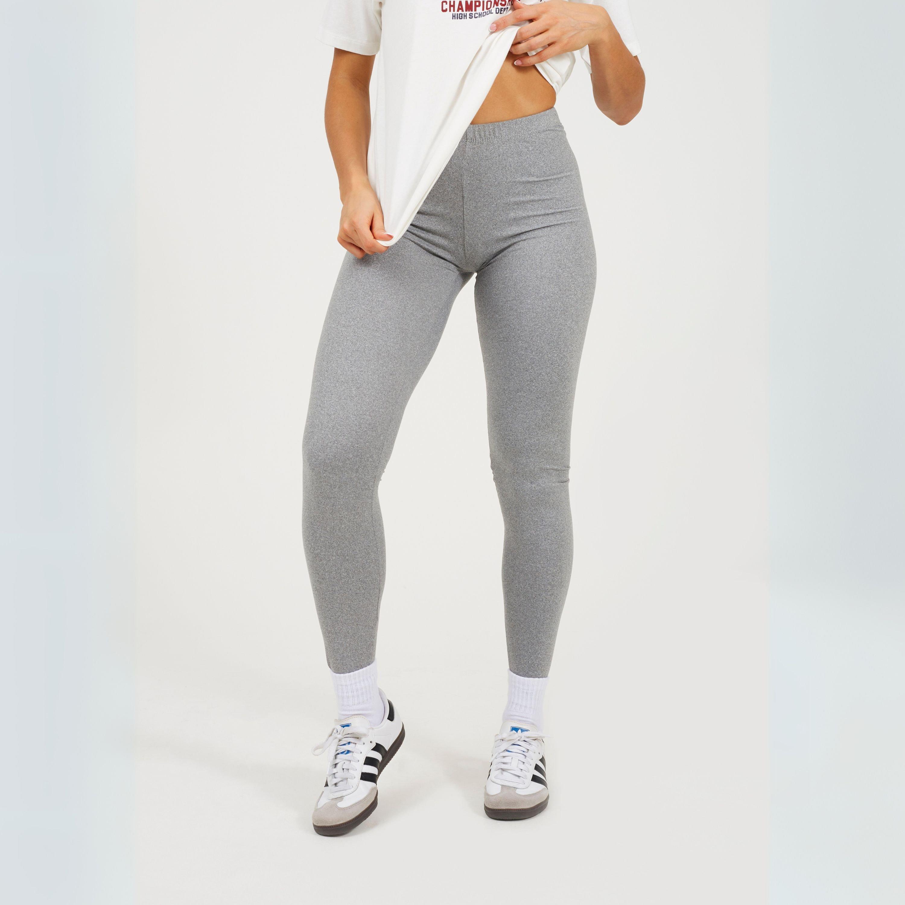 Brave Soul Women's Slim Leg Grey Leggings - Grey Marl - 12 (M)