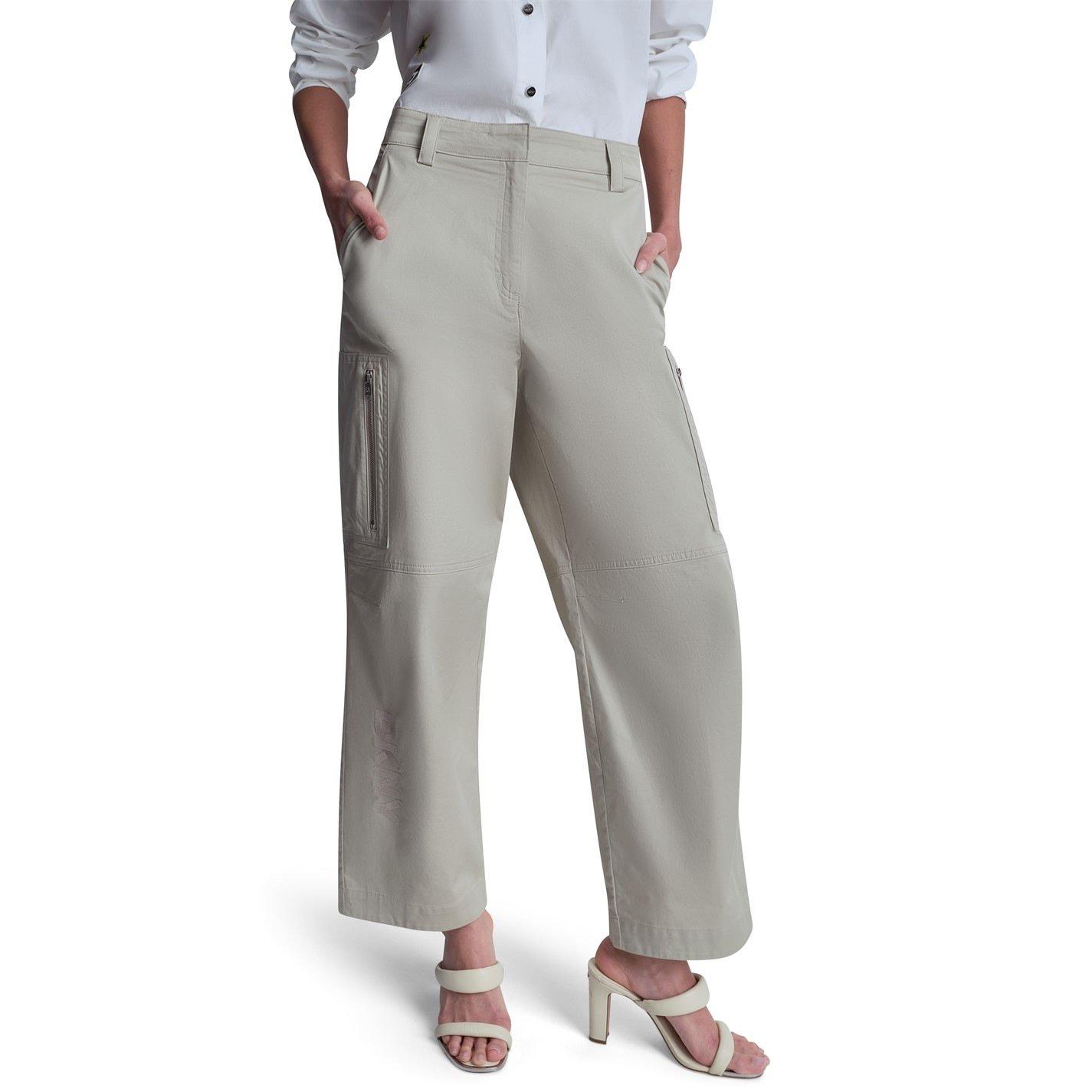 DKNY Women's Wide Leg Trouser - Pebble - Size 10 (S)