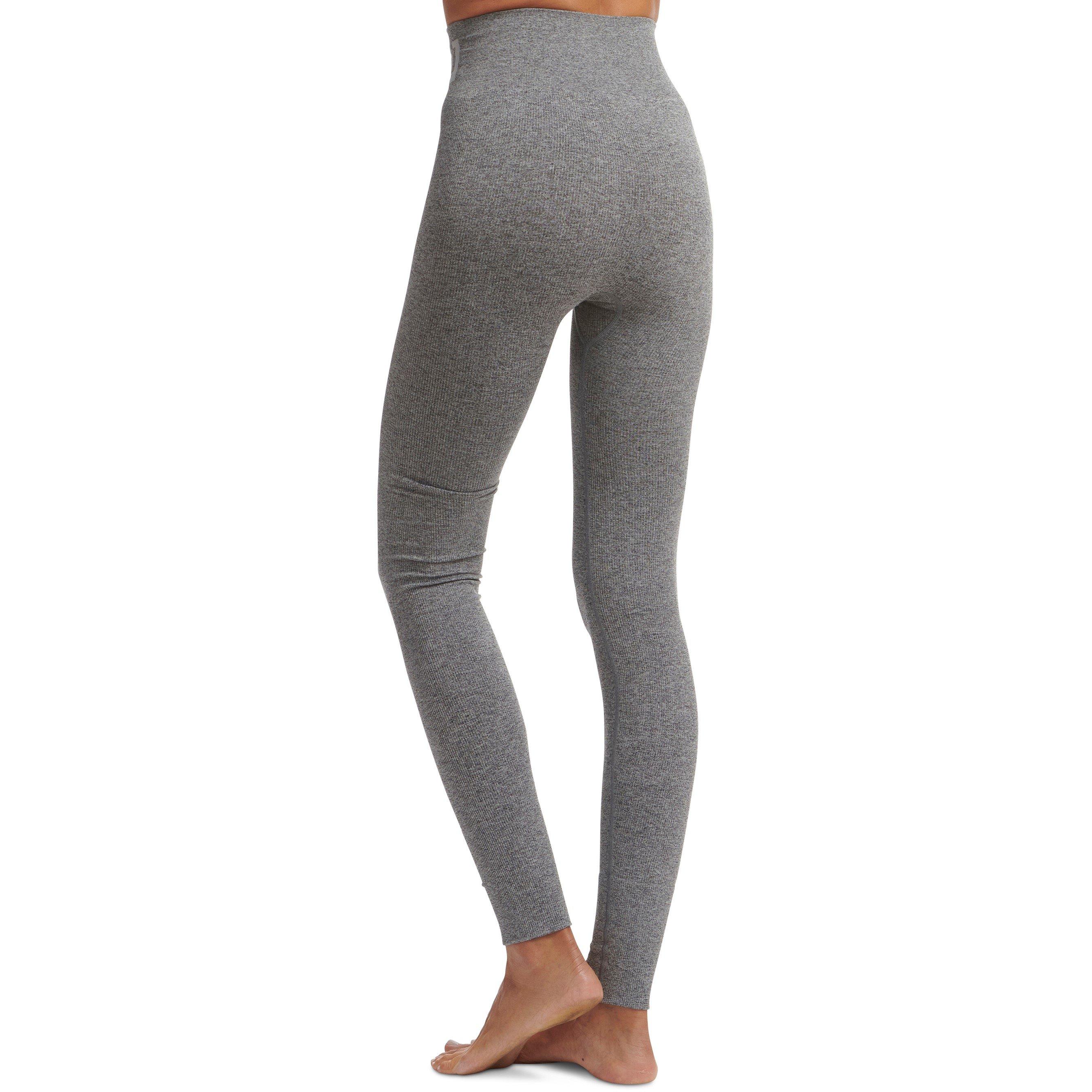 Grey - Wolford - High Waisted Moisture Wicking LYCRA Slim Fit Leggings - 3