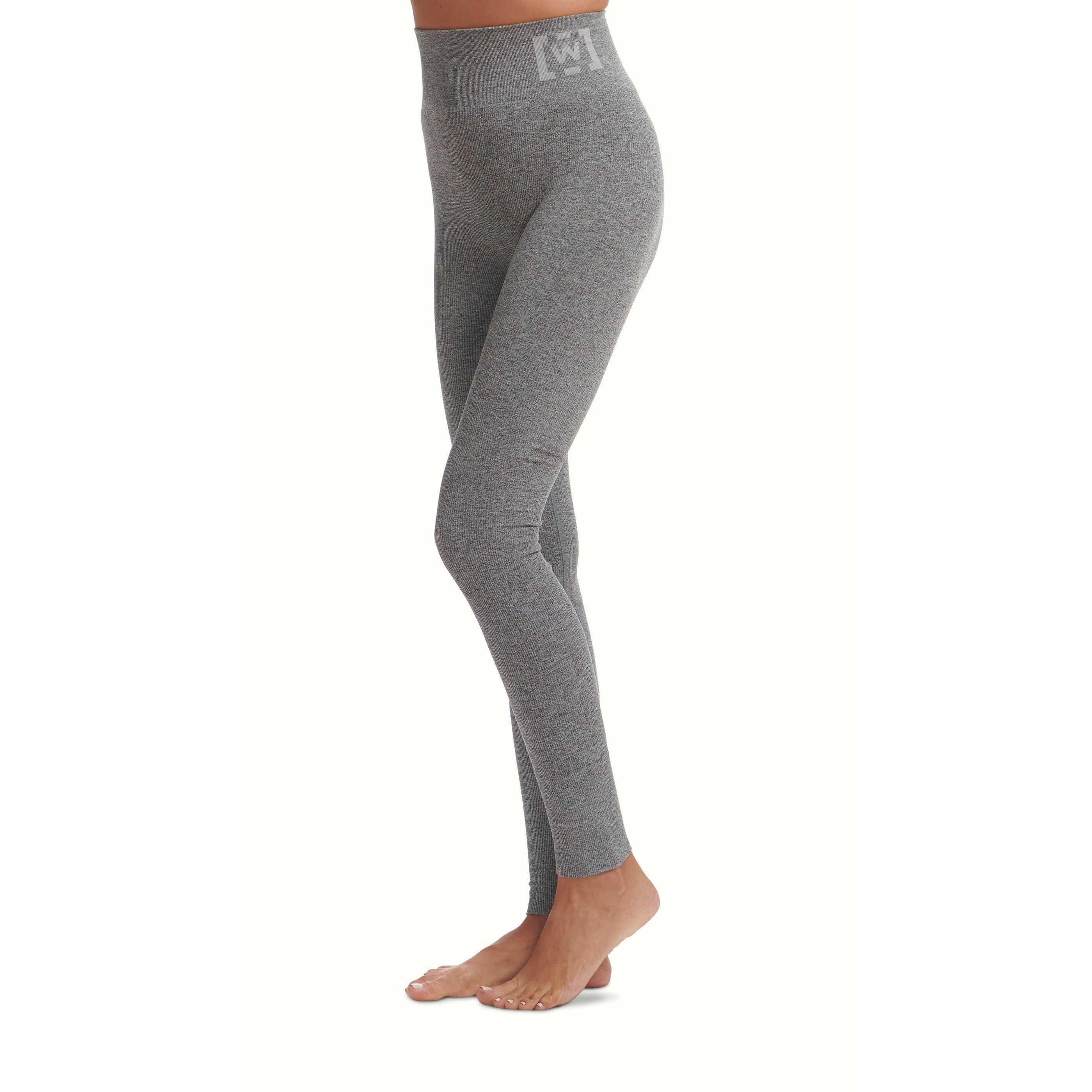 Grey - Wolford - High Waisted Moisture Wicking LYCRA Slim Fit Leggings - 4