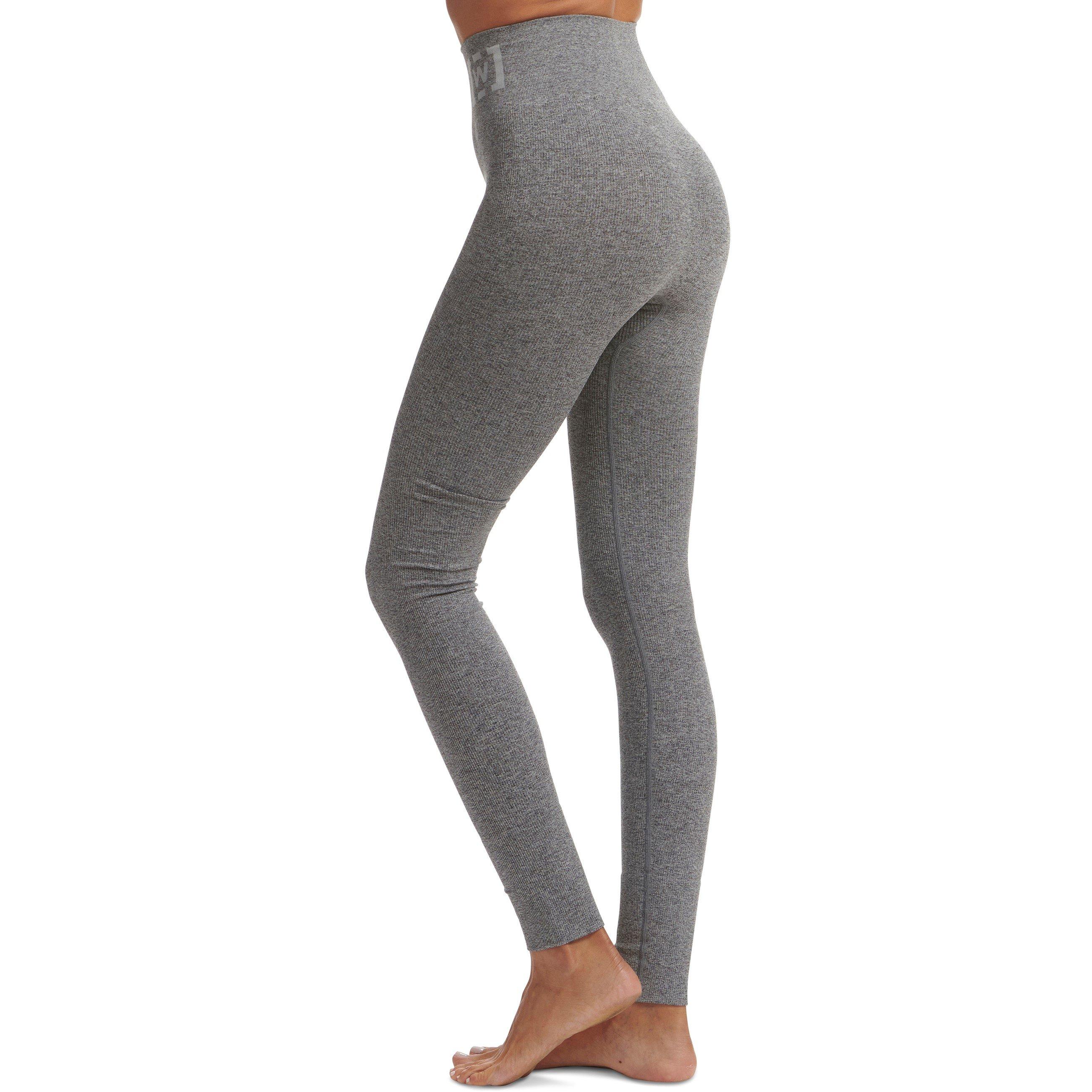 Grey - Wolford - High Waisted Moisture Wicking LYCRA Slim Fit Leggings - 6