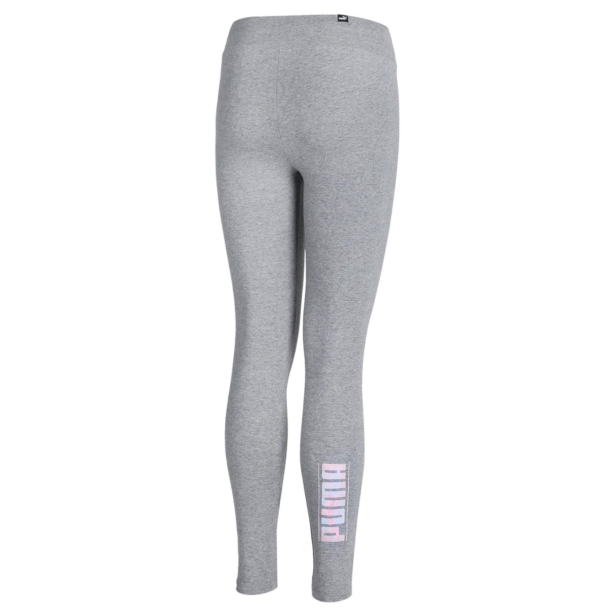 Med Gry Heather - Puma - PUMA Wordmark Printed ll Womens Leggings - 2