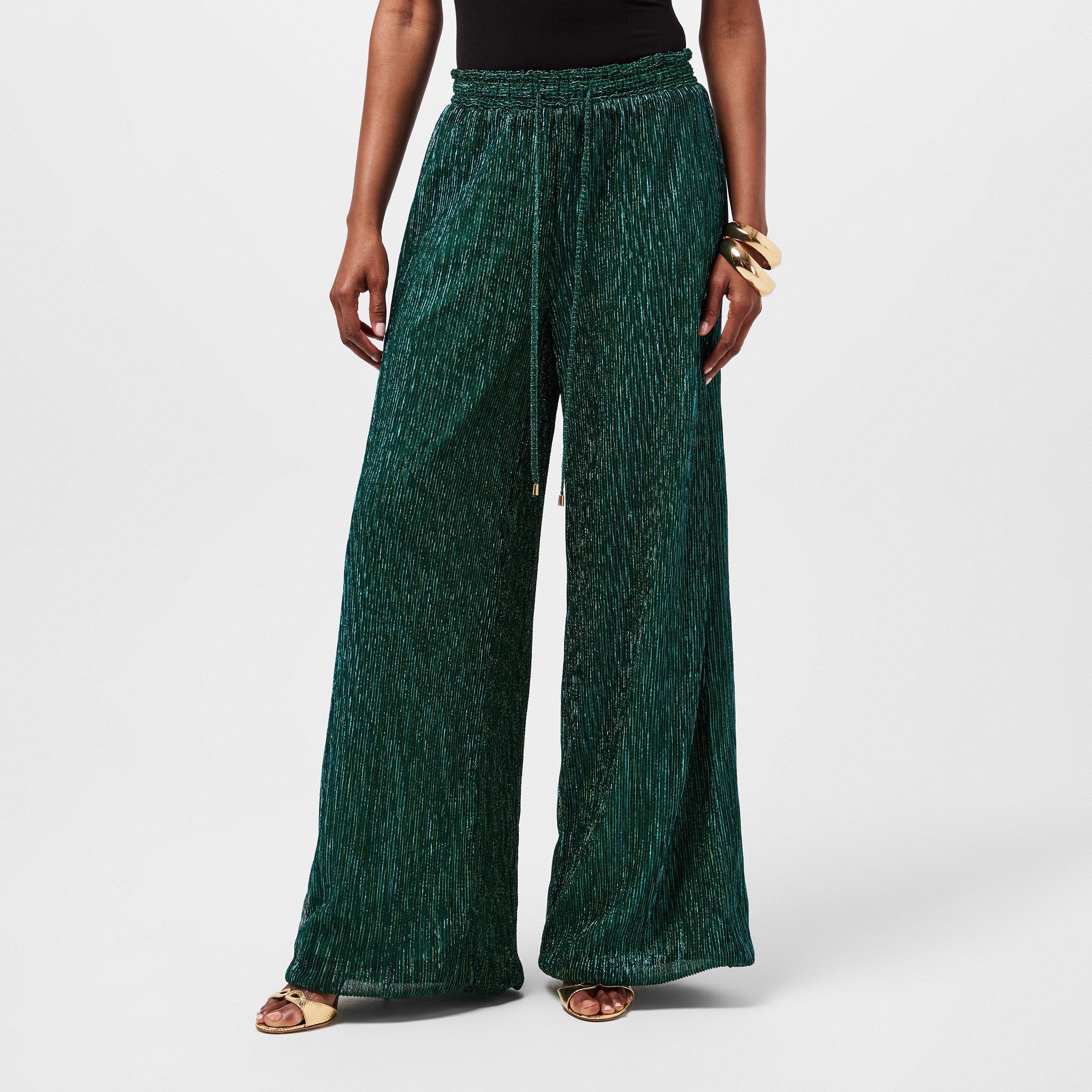 Teal - AmyLynn - Wide Leg Trouser - 3