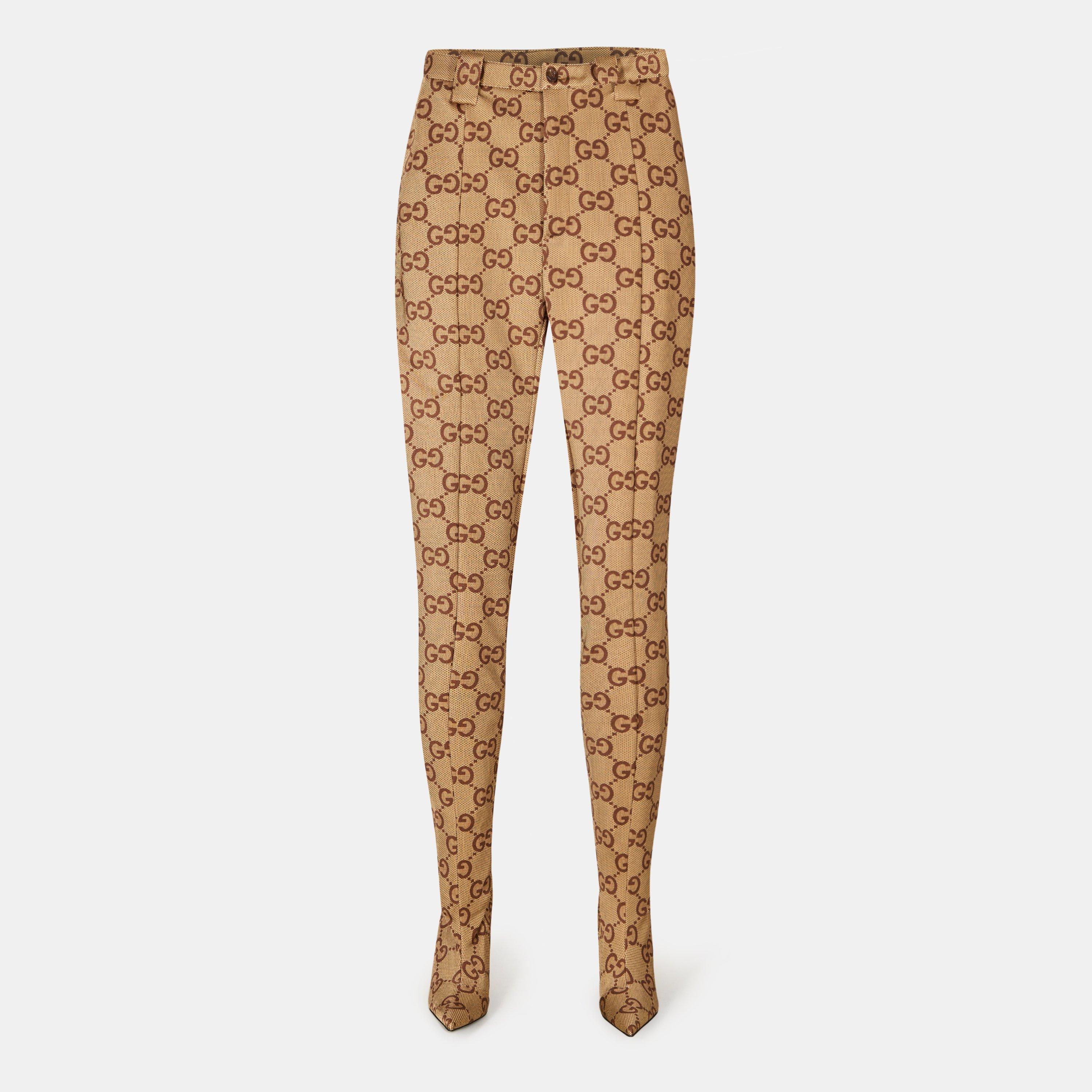Brown/Mix - Gucci - Women's Soft Fabric Supportive Leggings - 1
