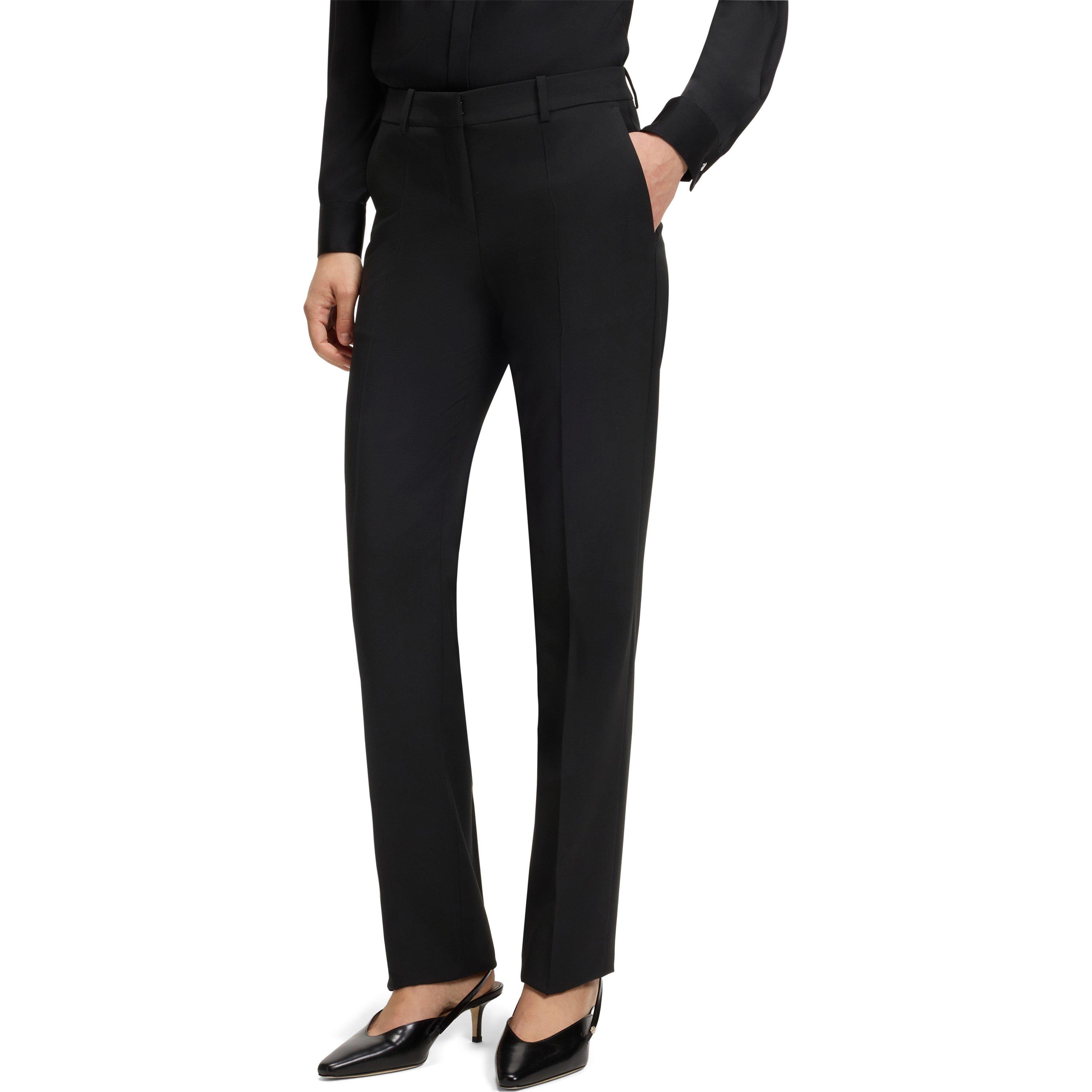 Black - Boss - Women's Tameah Slim Fit Trousers - 2