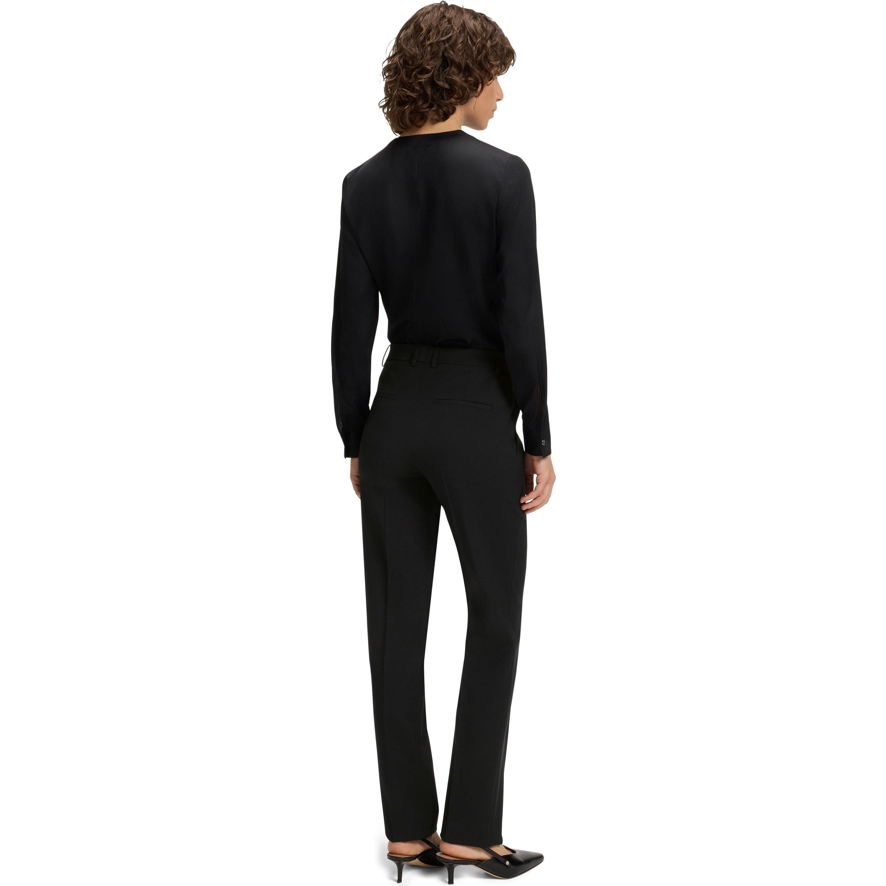 Black - Boss - Women's Tameah Slim Fit Trousers - 3