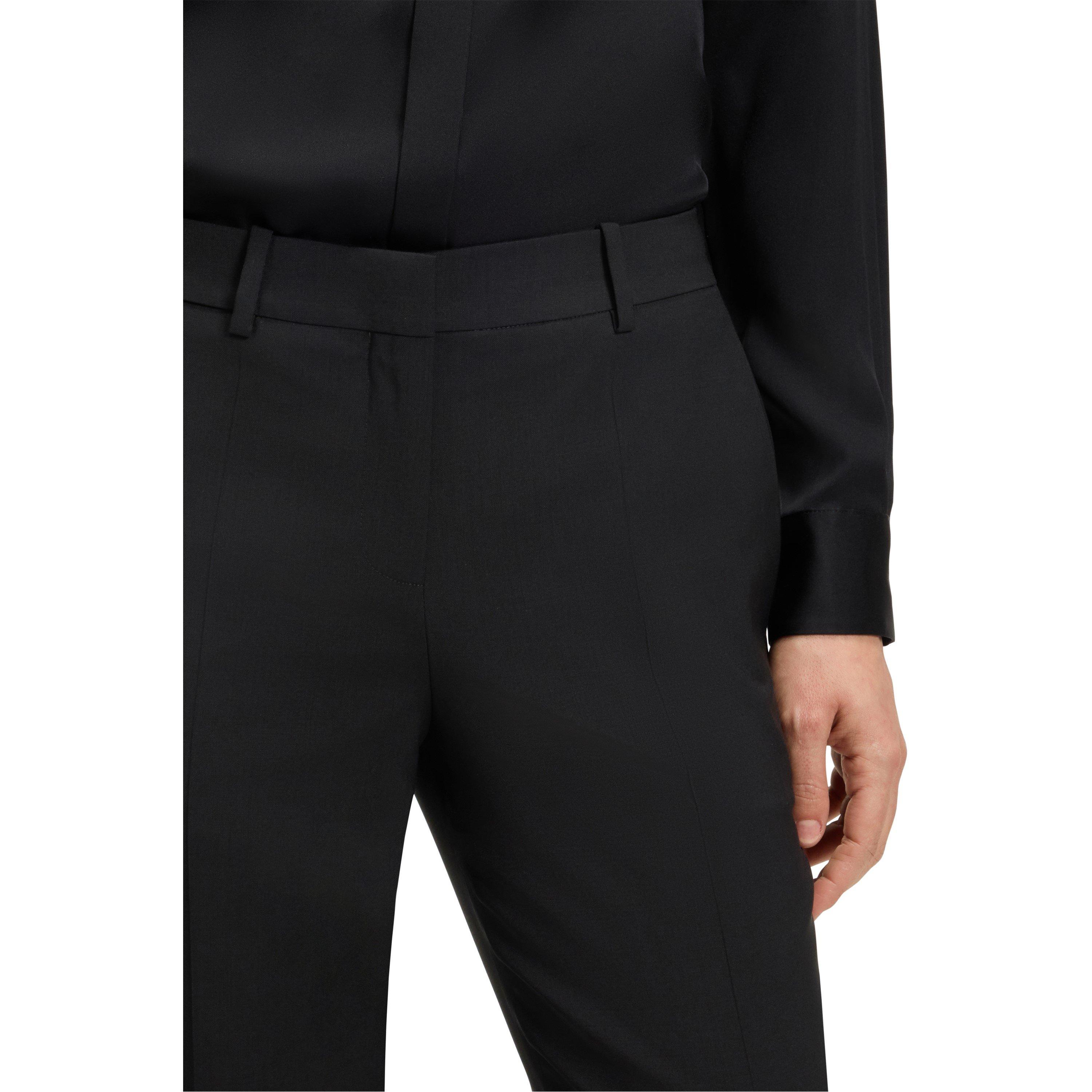 Black - Boss - Women's Tameah Slim Fit Trousers - 4