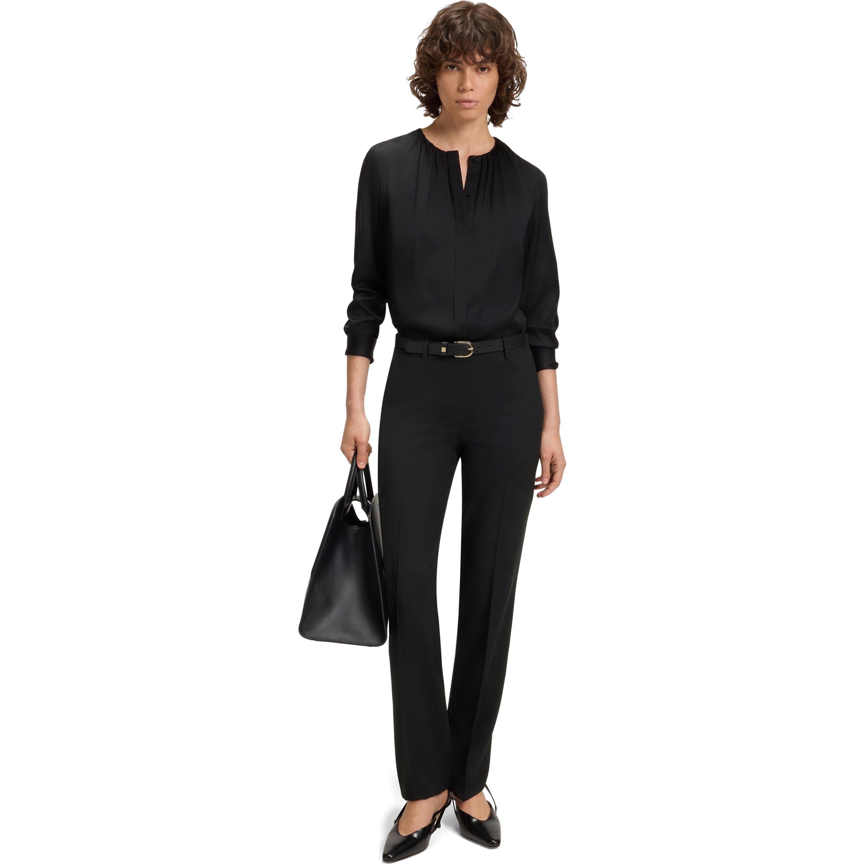 Black - Boss - Women's Tameah Slim Fit Trousers - 5