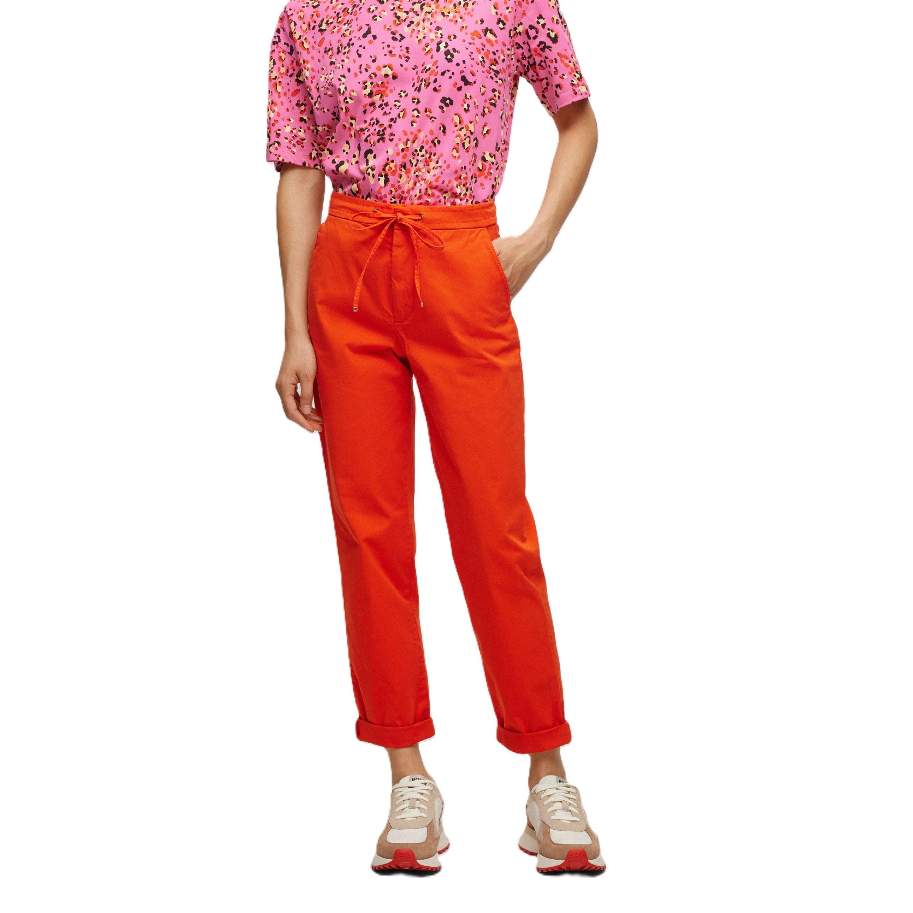 Bright Orange - Boss - Women's C Tapata-D Slim Fit Trousers - 2