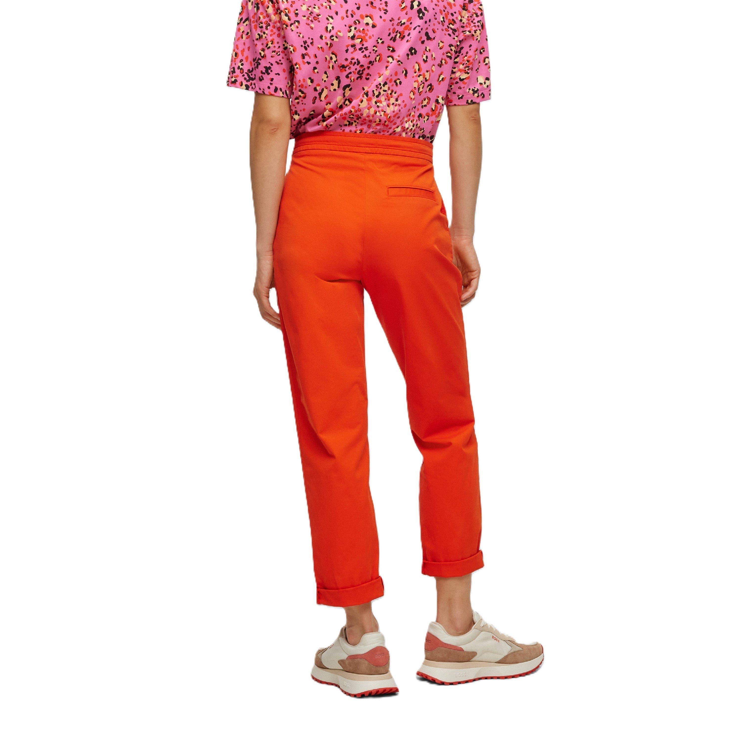 Bright Orange - Boss - Women's C Tapata-D Slim Fit Trousers - 3