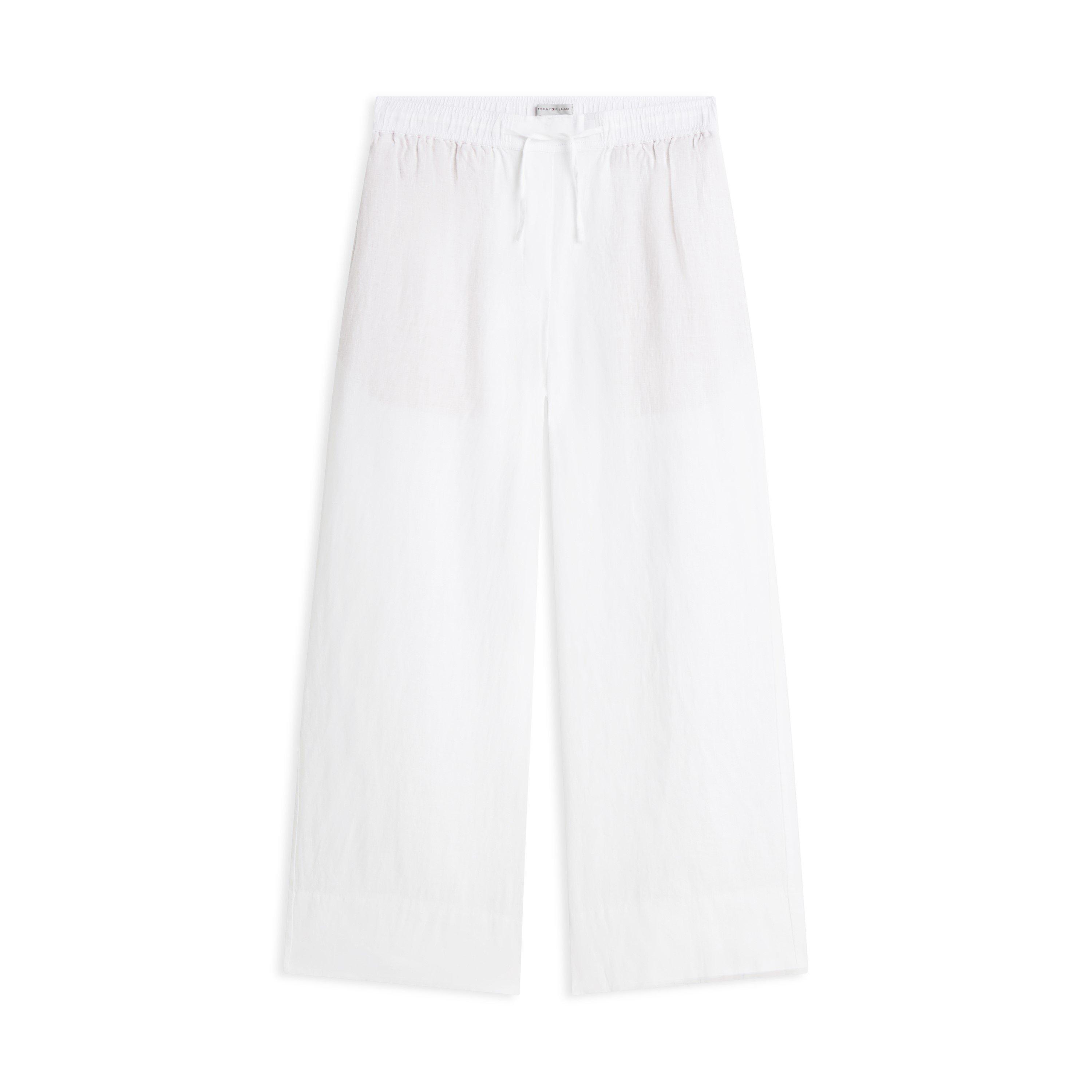 Optic White - Tommy Hilfiger - Women's Wide Leg Trousers - 1