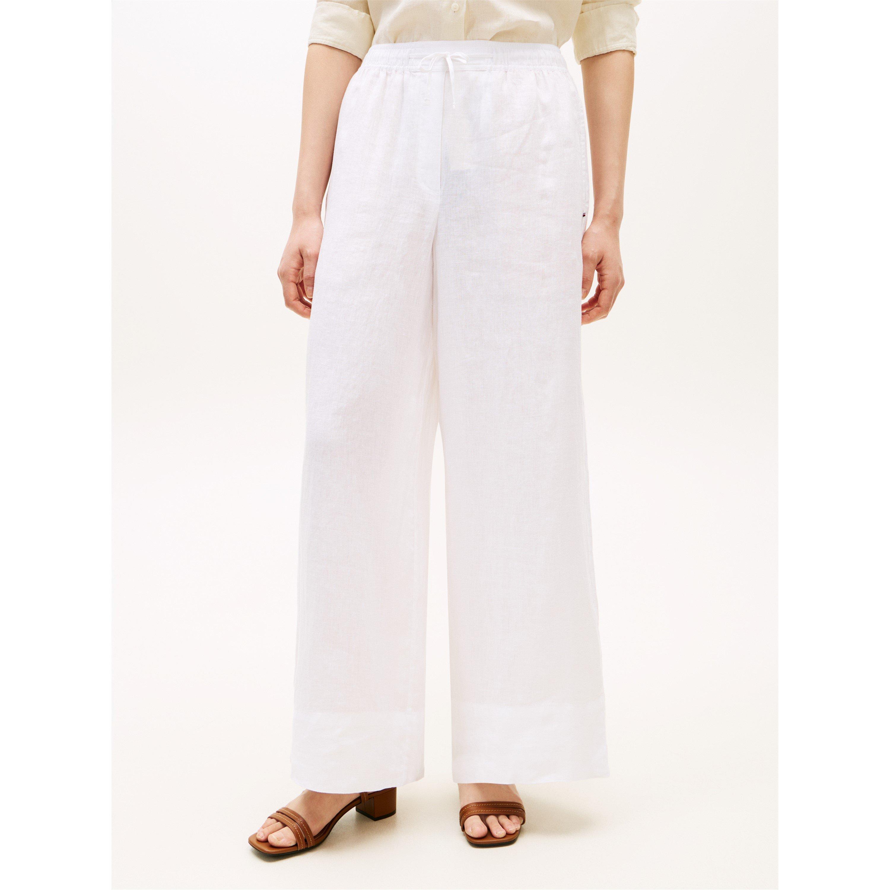 Optic White - Tommy Hilfiger - Tommy Linen Trouser Ld62 - 2