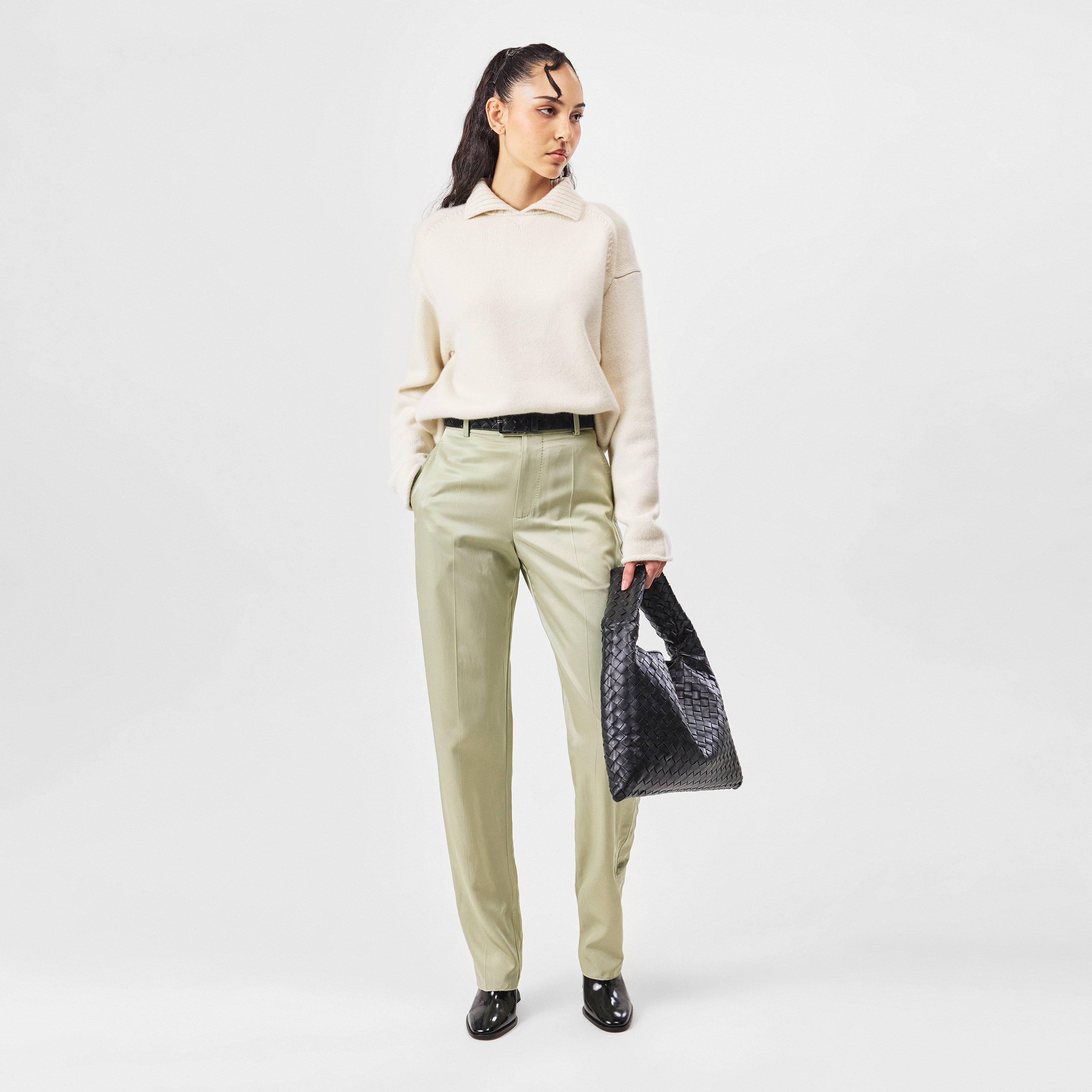 STONE - Bottega Veneta - Viscose Twill Straight Trousers - 7