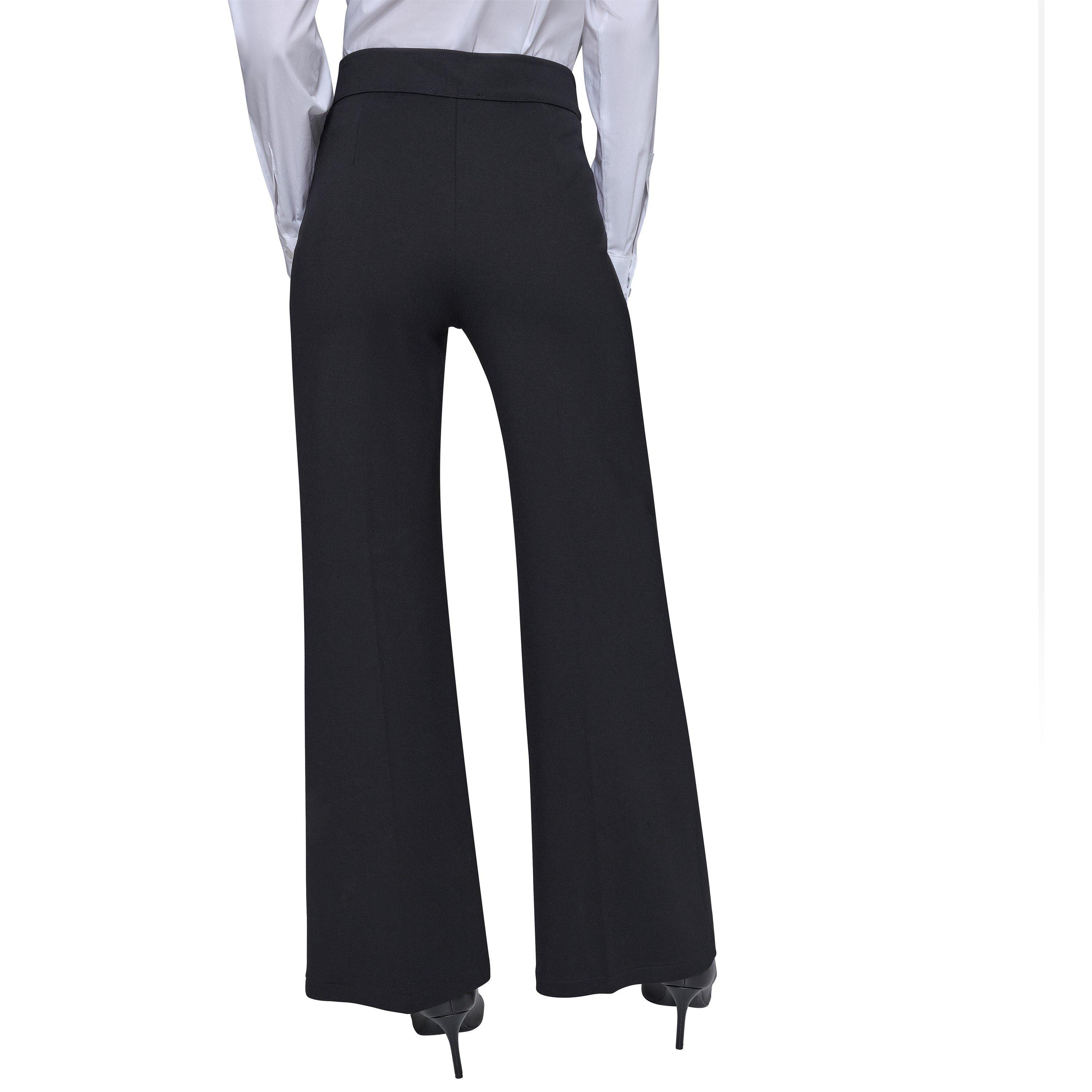 Black - Karl Lagerfeld - Women's Sportswear Wide Leg Trousers - 3