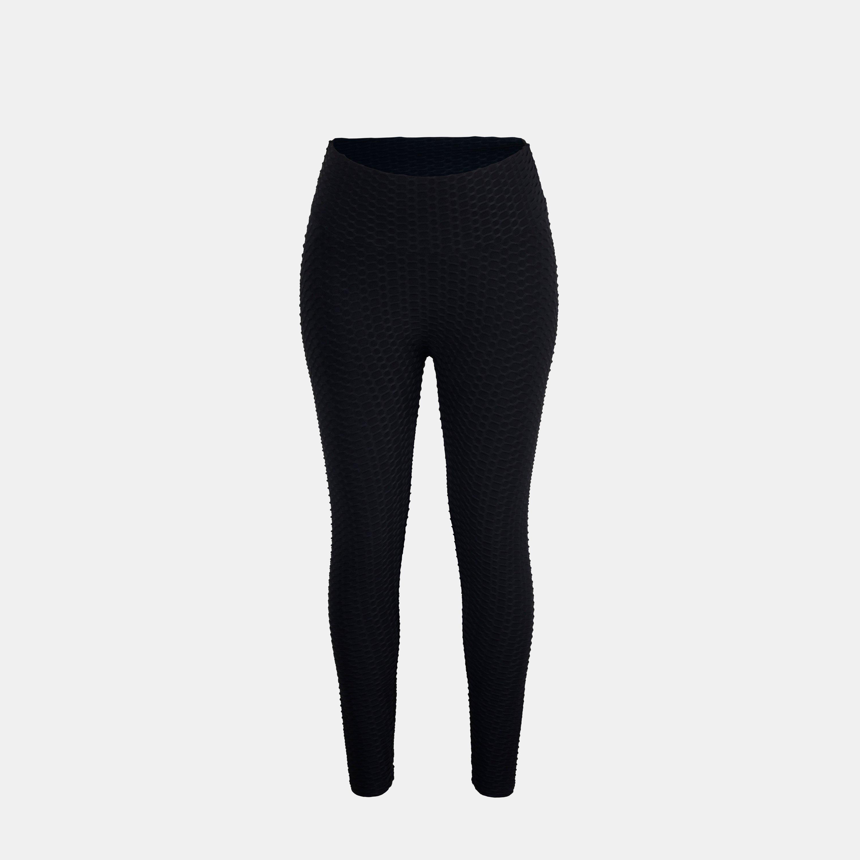 Black - Miso - Honeycomb Leggings Womens - 1