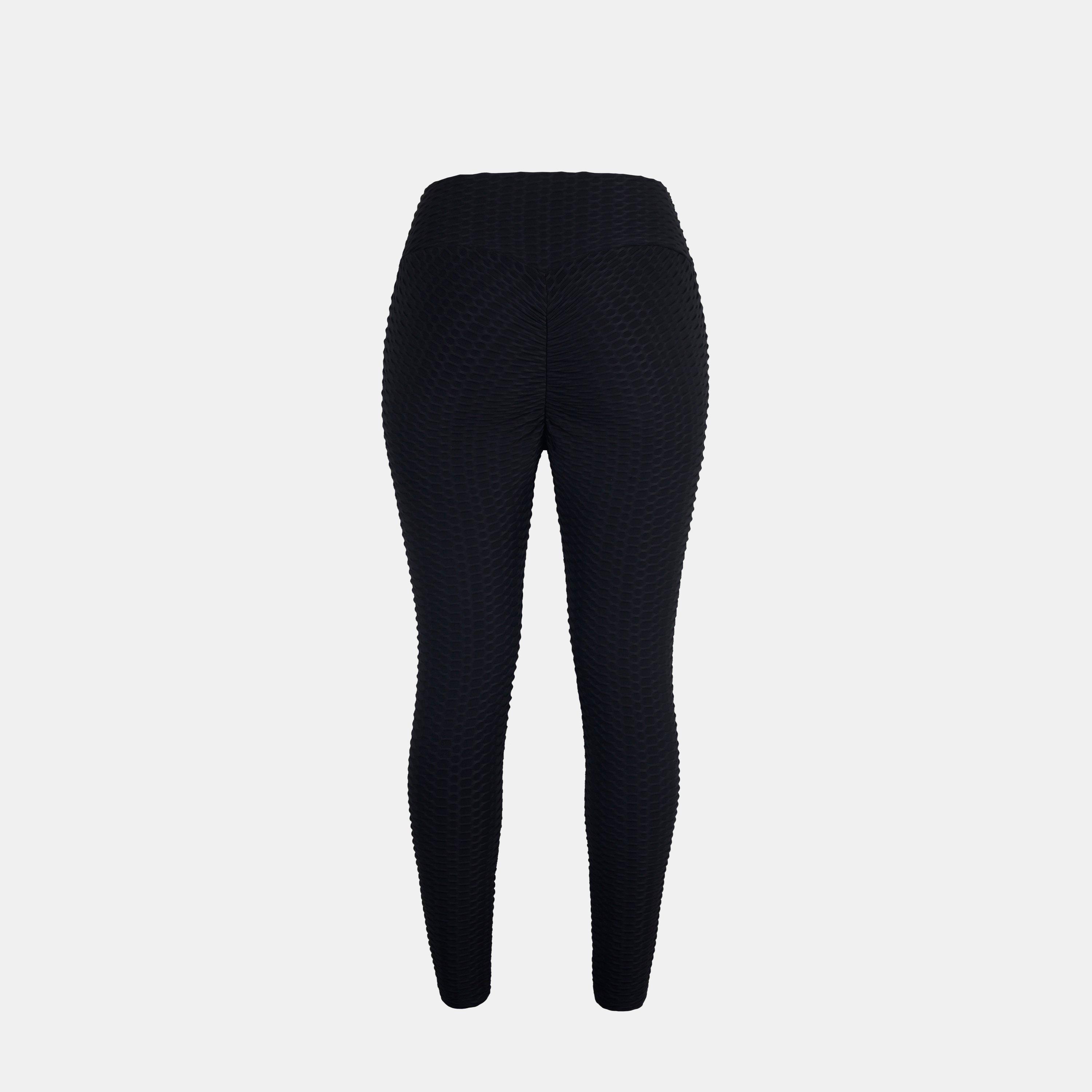 Negro - Miso - Honeycomb Leggings Womens - 2