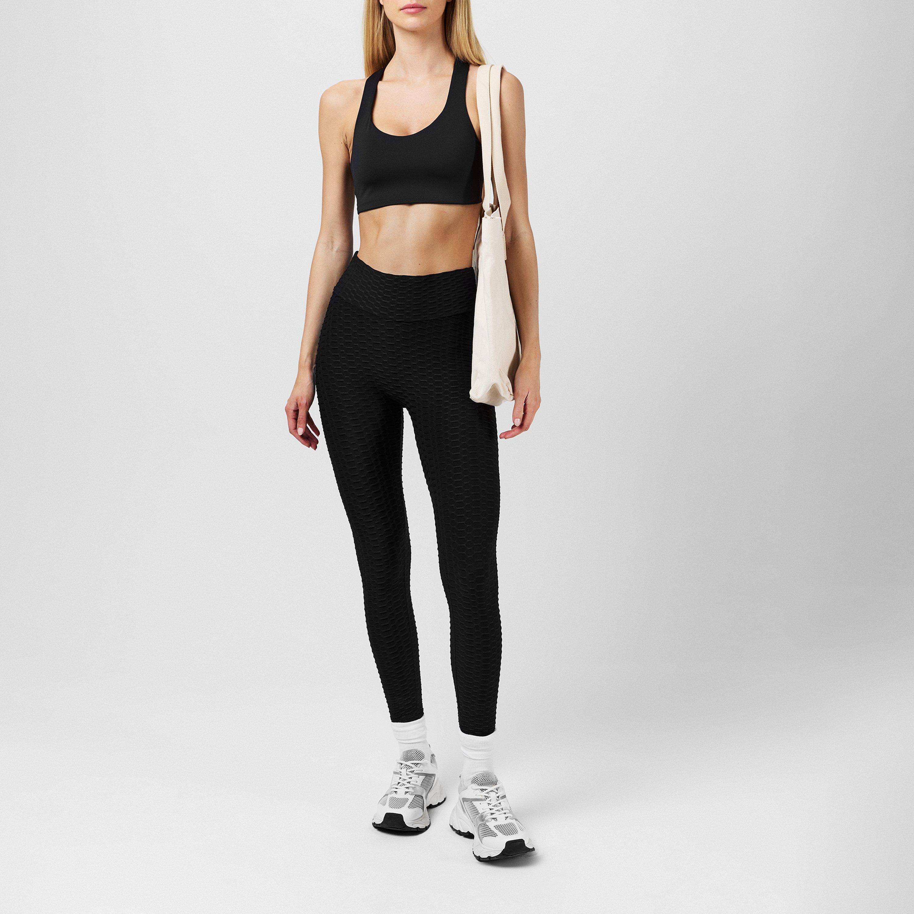 Negro - Miso - Honeycomb Leggings Womens - 4