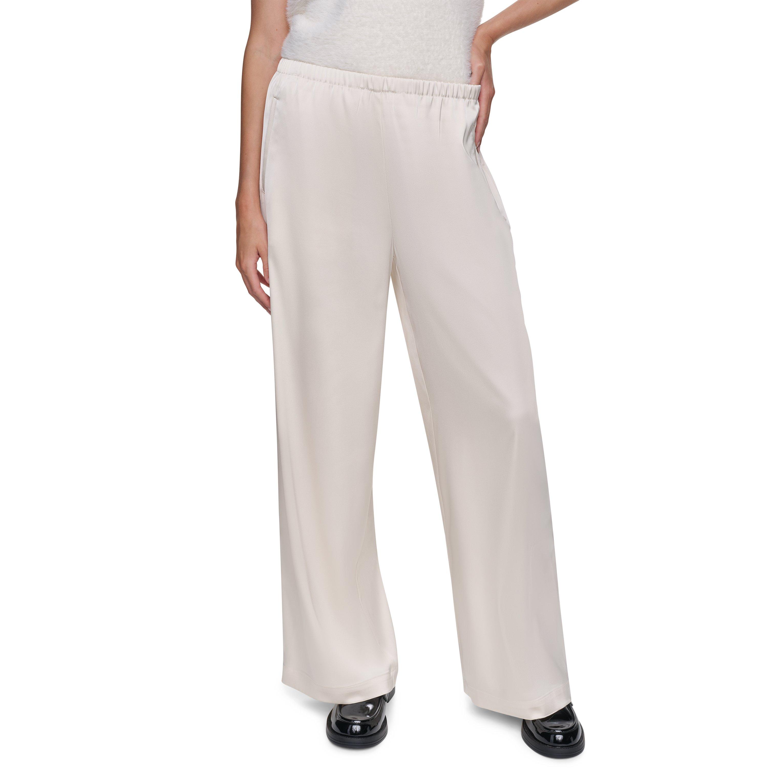 Eggnog - DKNY - DKNY Satin Pull on Pants - 1
