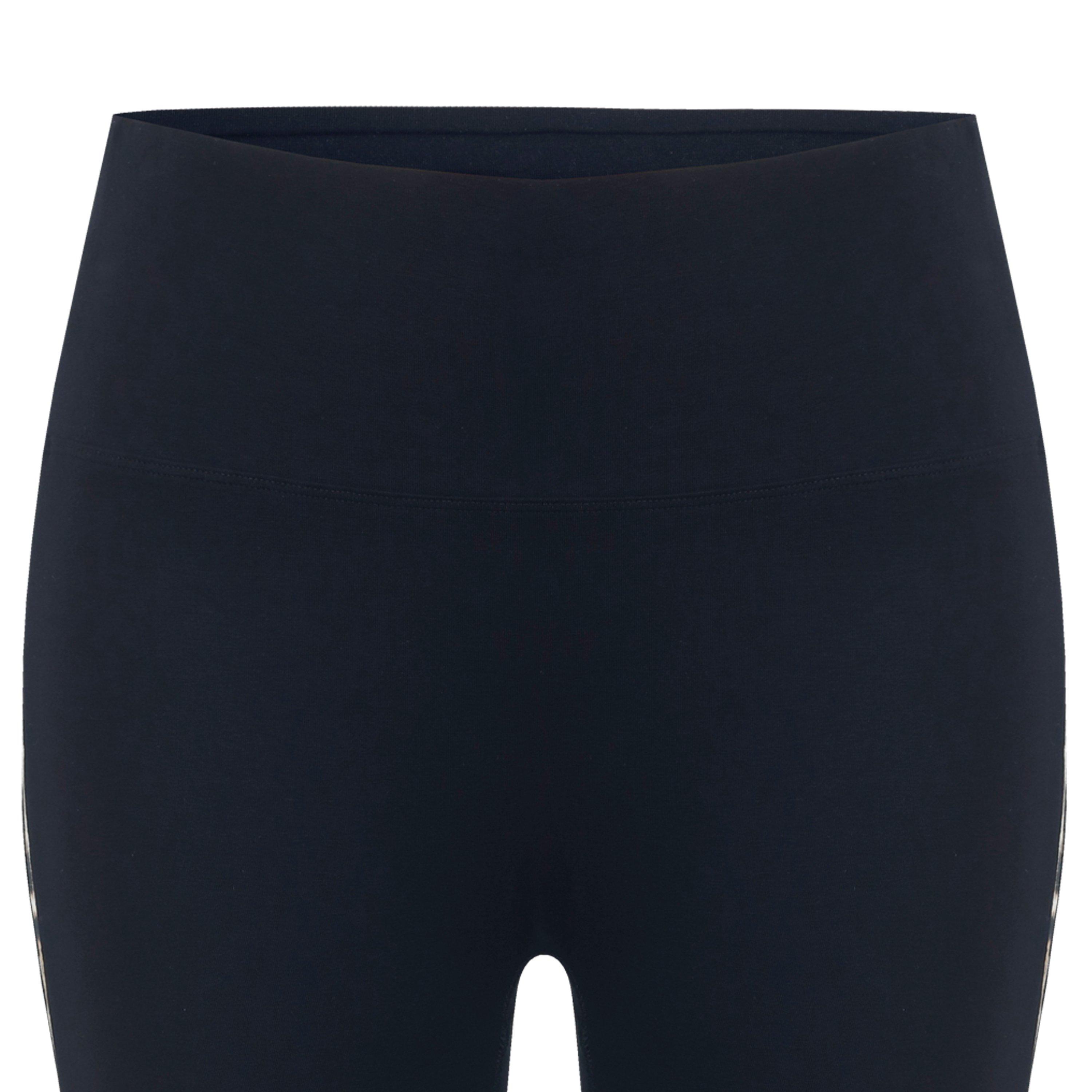 Black/ Leopard - Miso - Women's Striped Leggings - 4