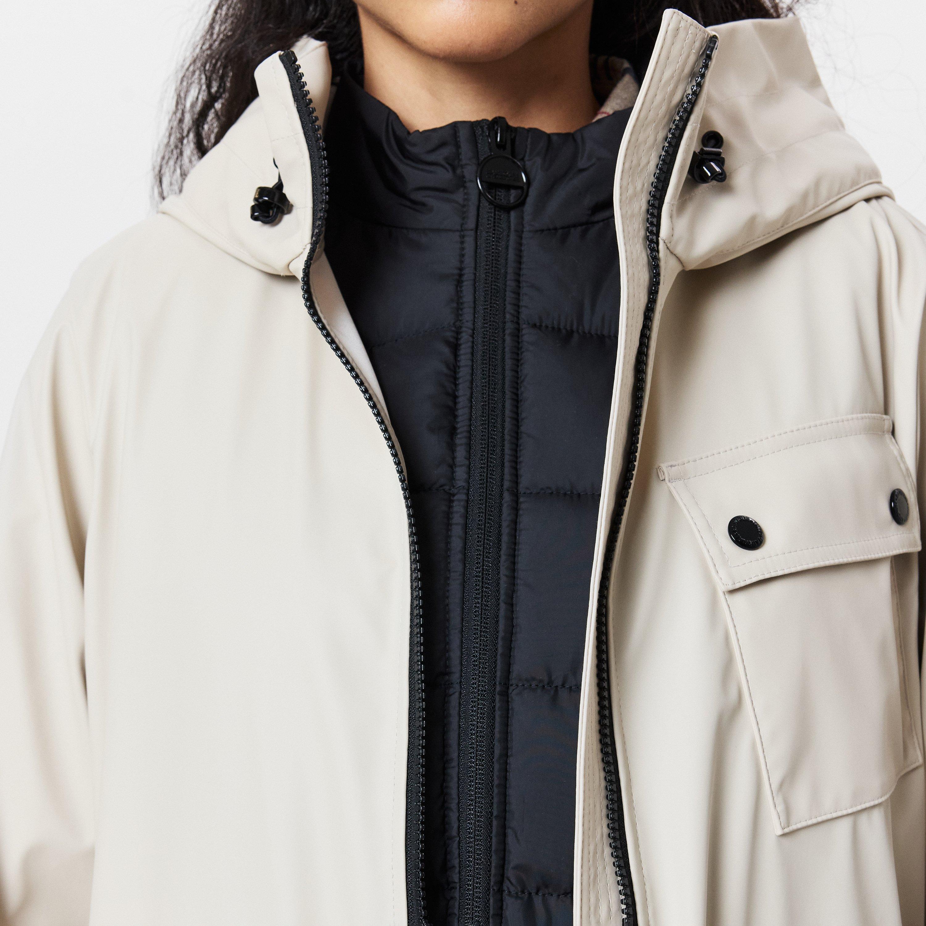 Silver Cl/Black - Barbour International - Women's Jade 3-in-1 Showerproof Rain Anorak - 5