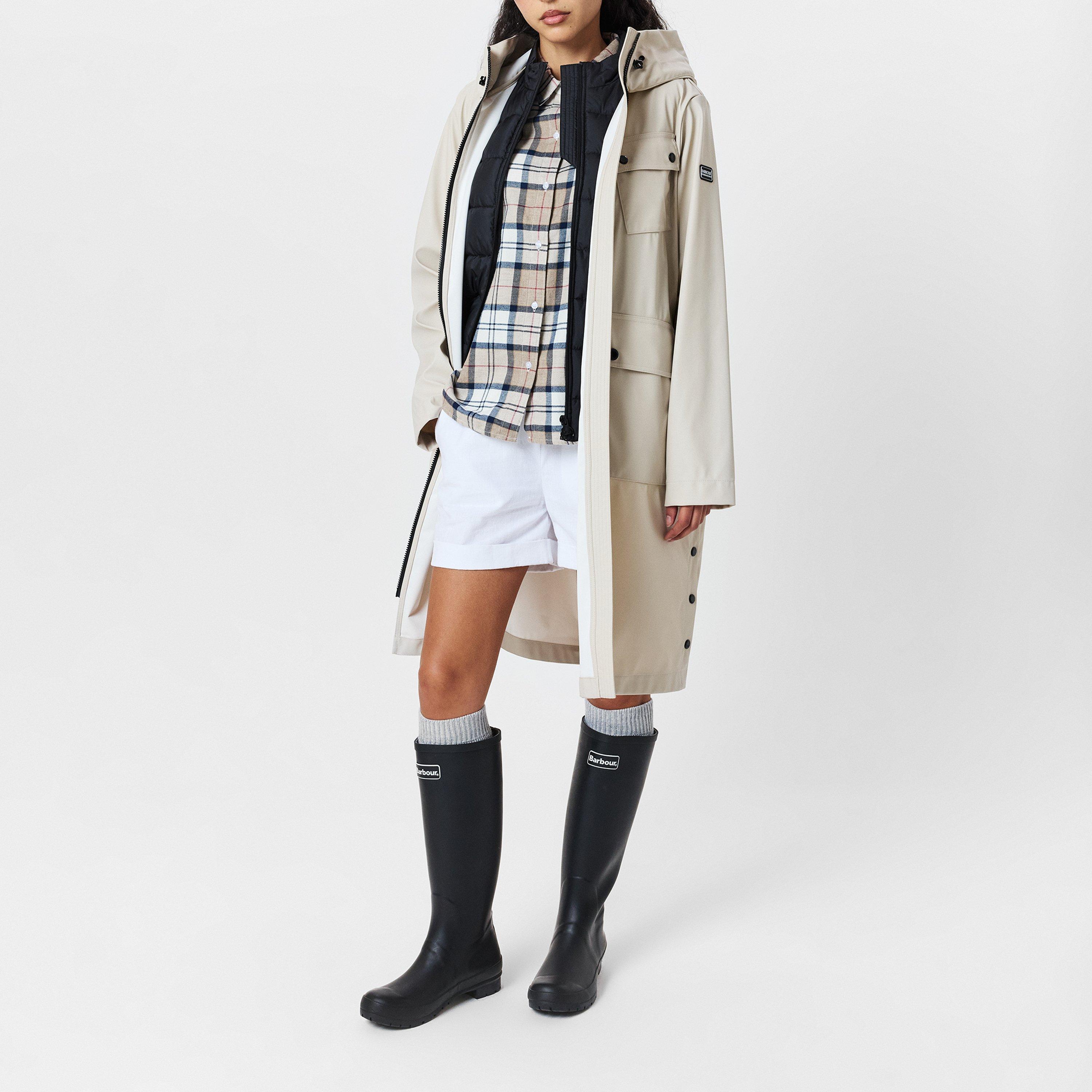 Silver Cl/Black - Barbour International - Women's Jade 3-in-1 Showerproof Rain Anorak - 6