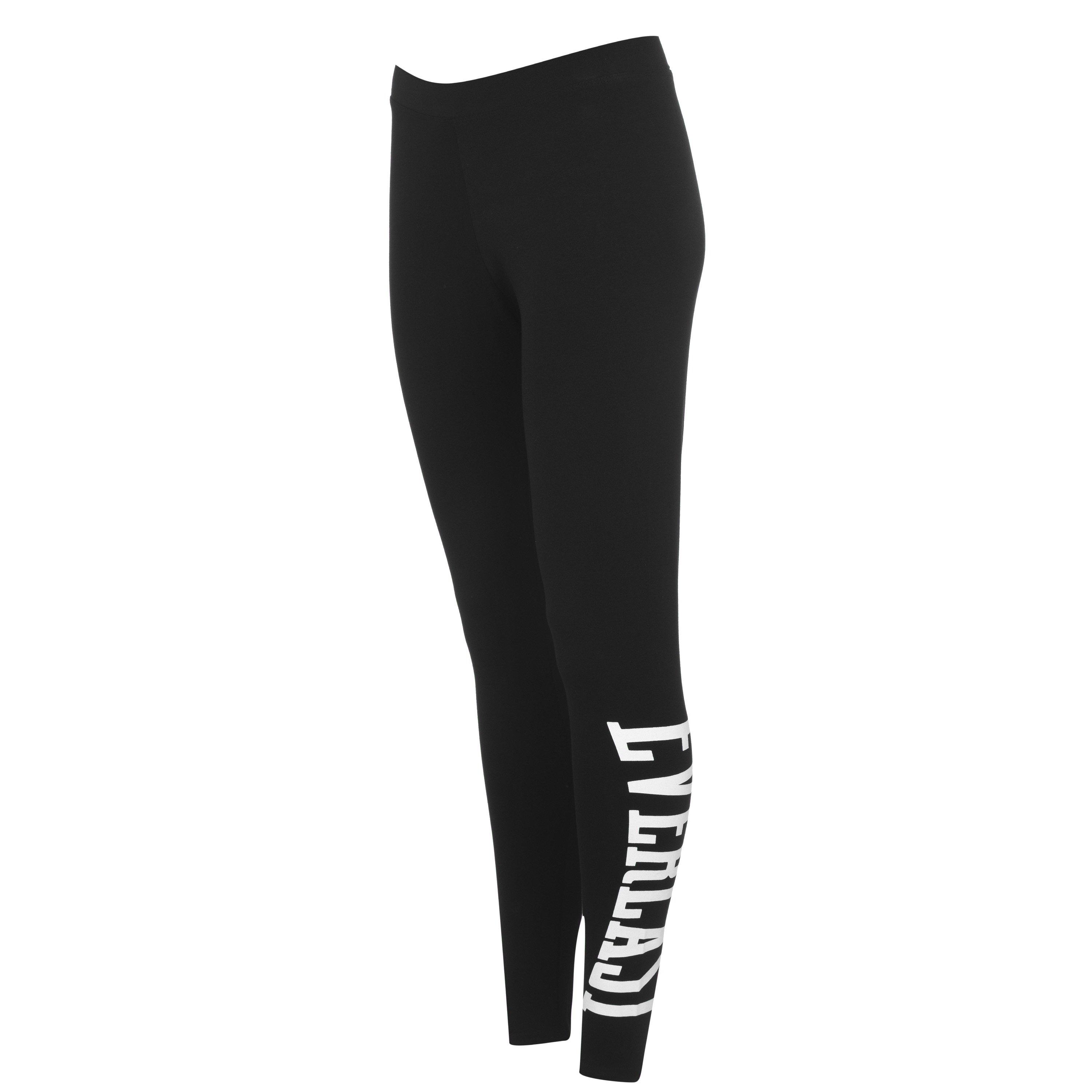 Black/White - Everlast - Large Logo Leggings - 8