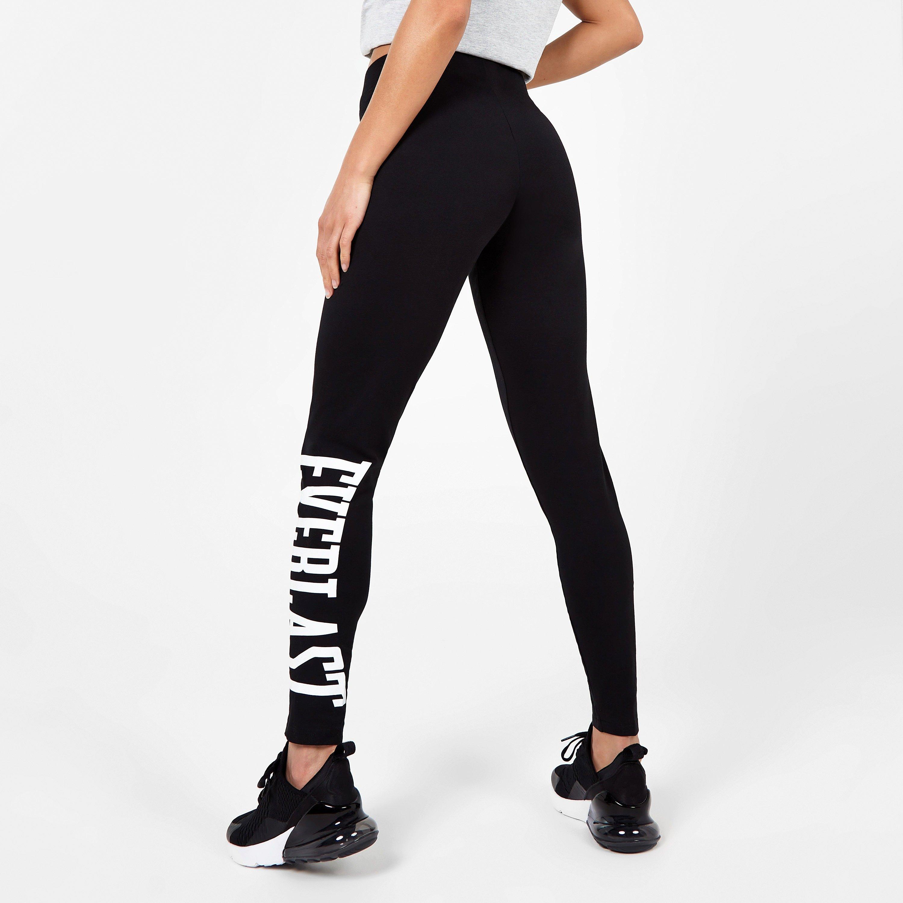 Black/White - Everlast - Large Logo Leggings - 3