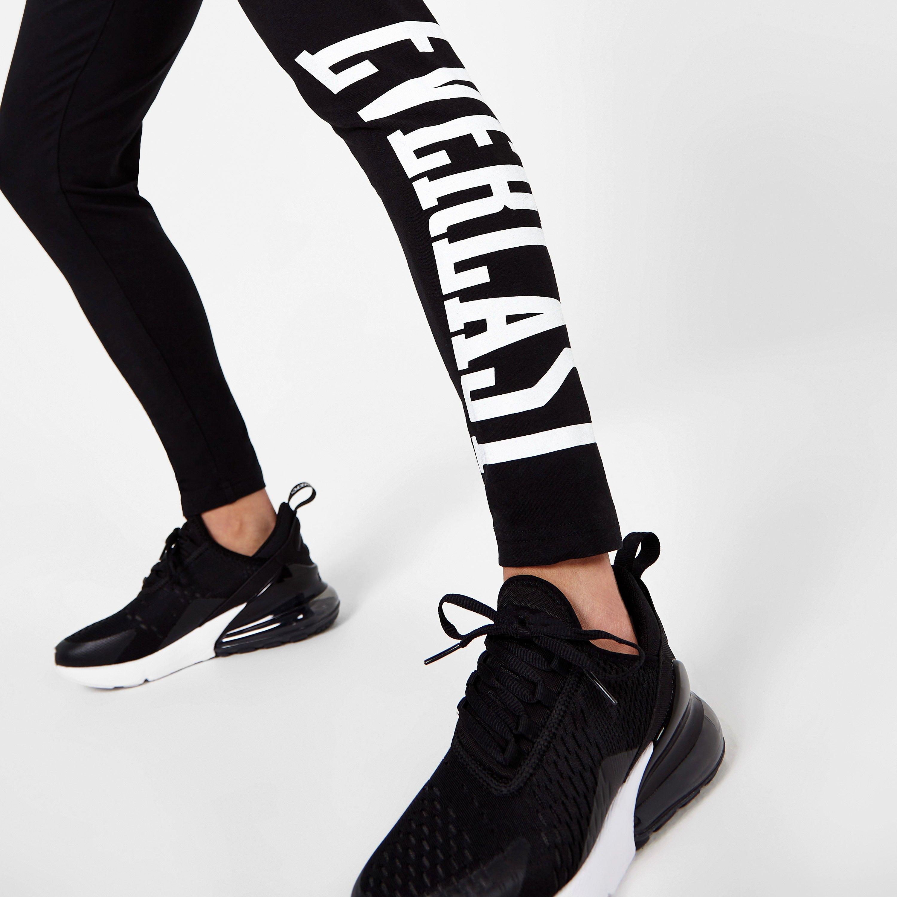 Black/White - Everlast - Large Logo Leggings - 4