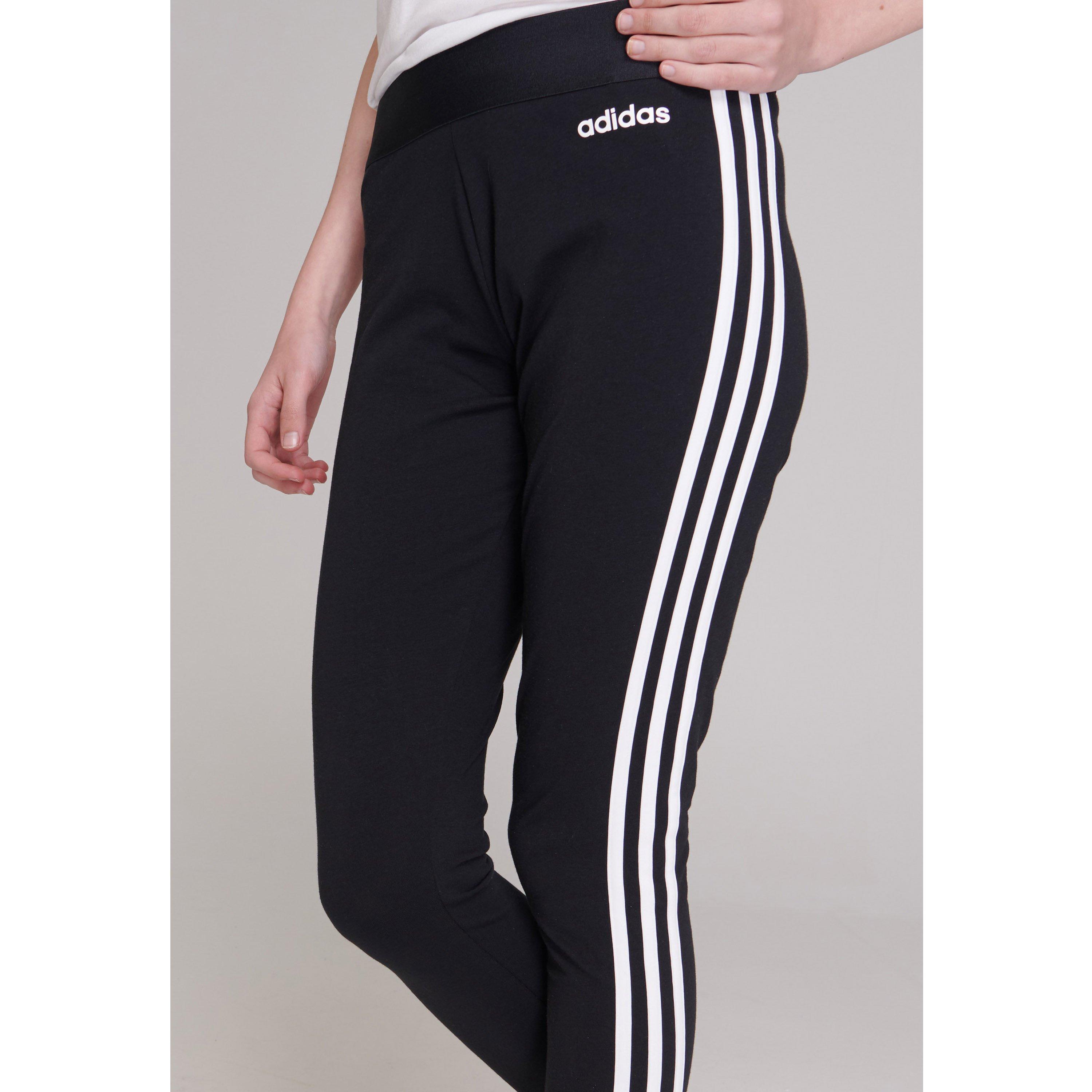 Adidas womens 3 stripe leggings on sale