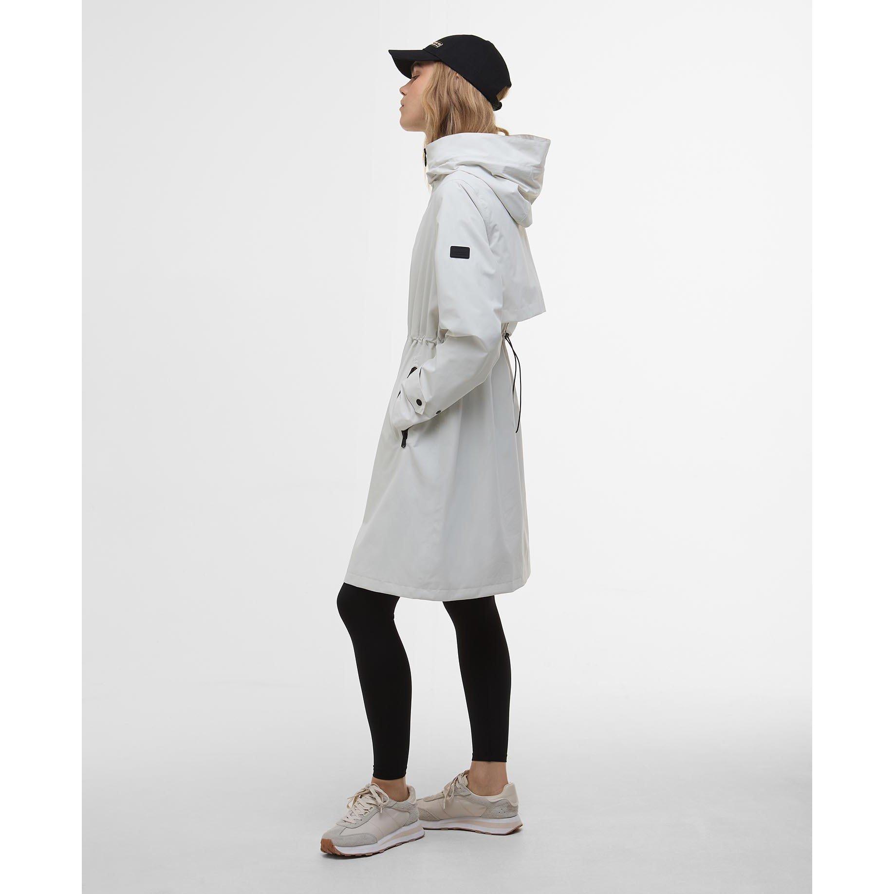 Silver Birch - Barbour International - Women's Kyra Waterproof Mid-Length Rain Anorak - 3