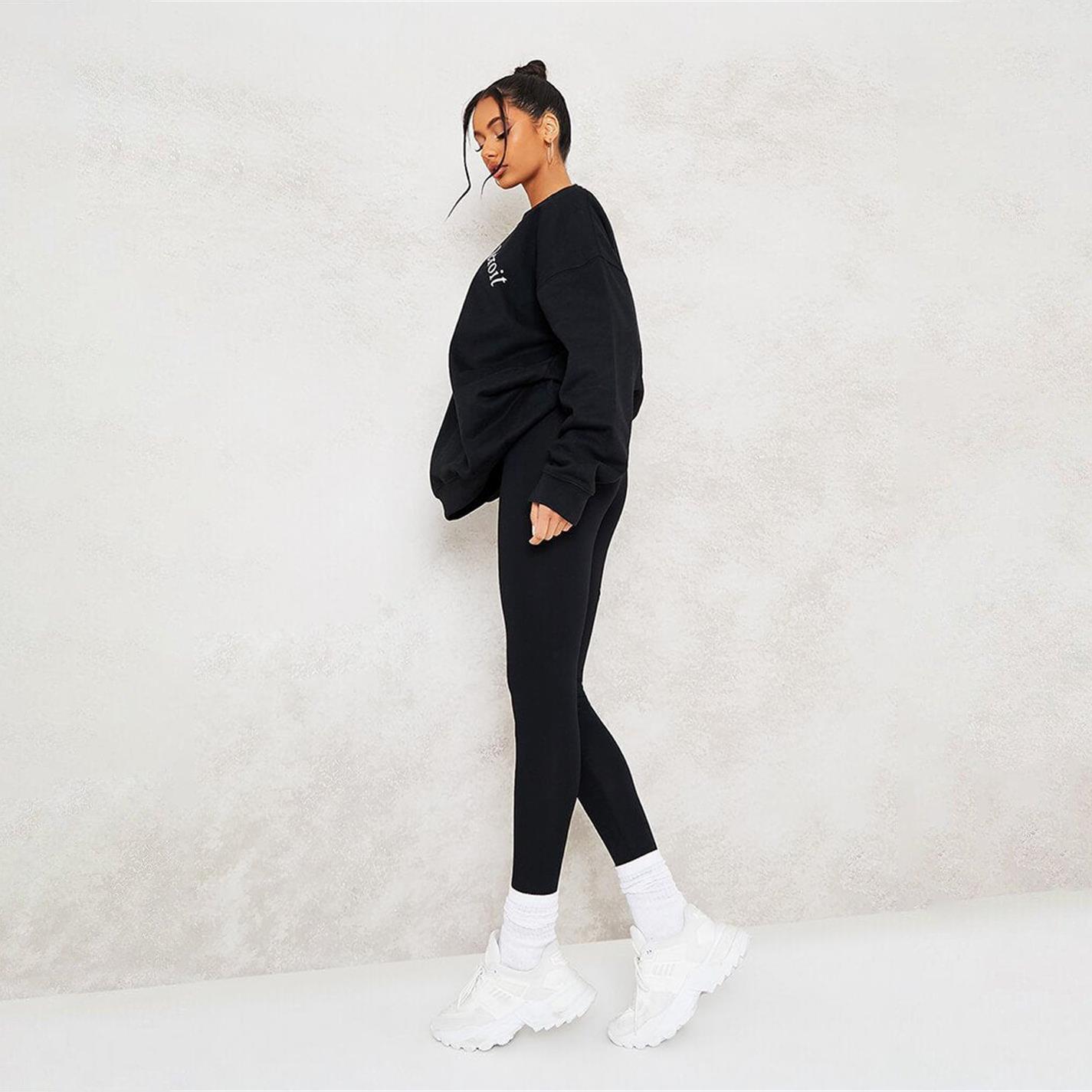 Black - I Saw It First - ISAWITFIRST Cotton Elastane Leggings - 2