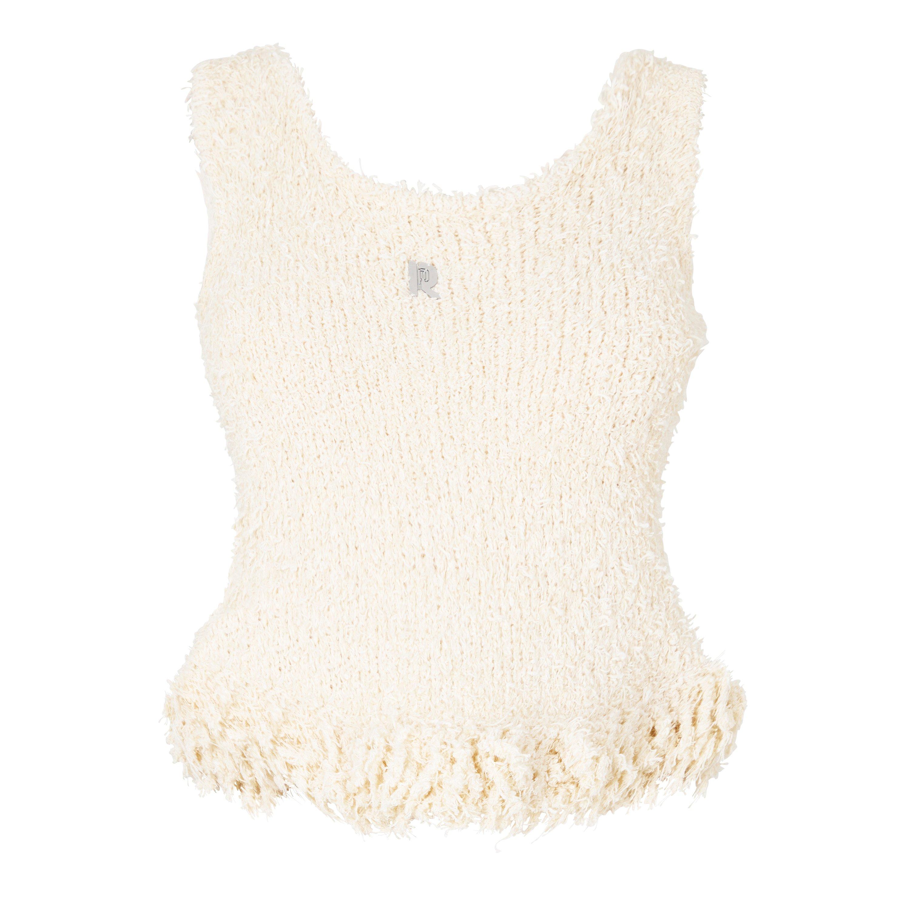 Beige - Rabanne - Women's Fringe Knitted Top - 6