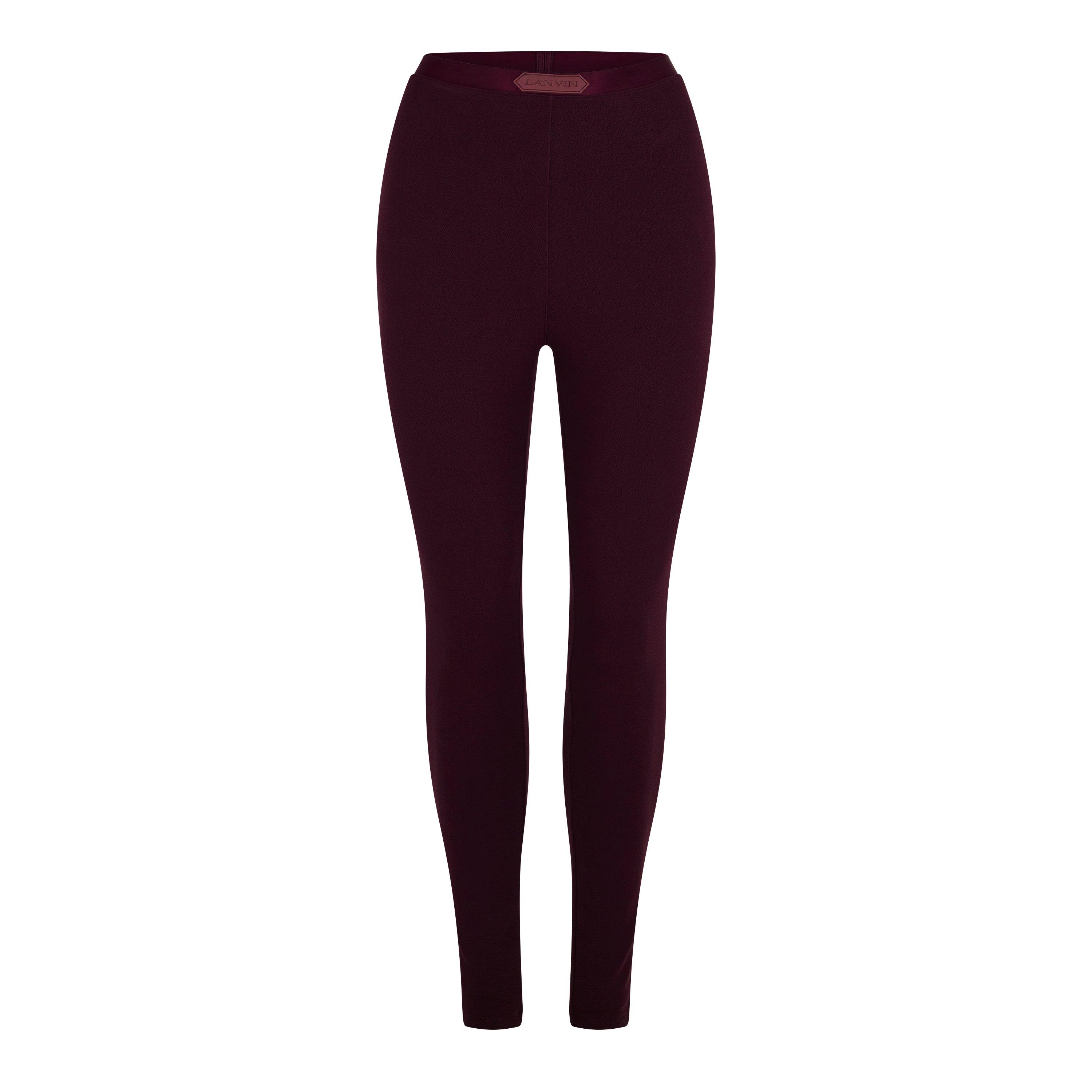 Burgundy - Lanvin - Women's High Waisted Leggings - 5