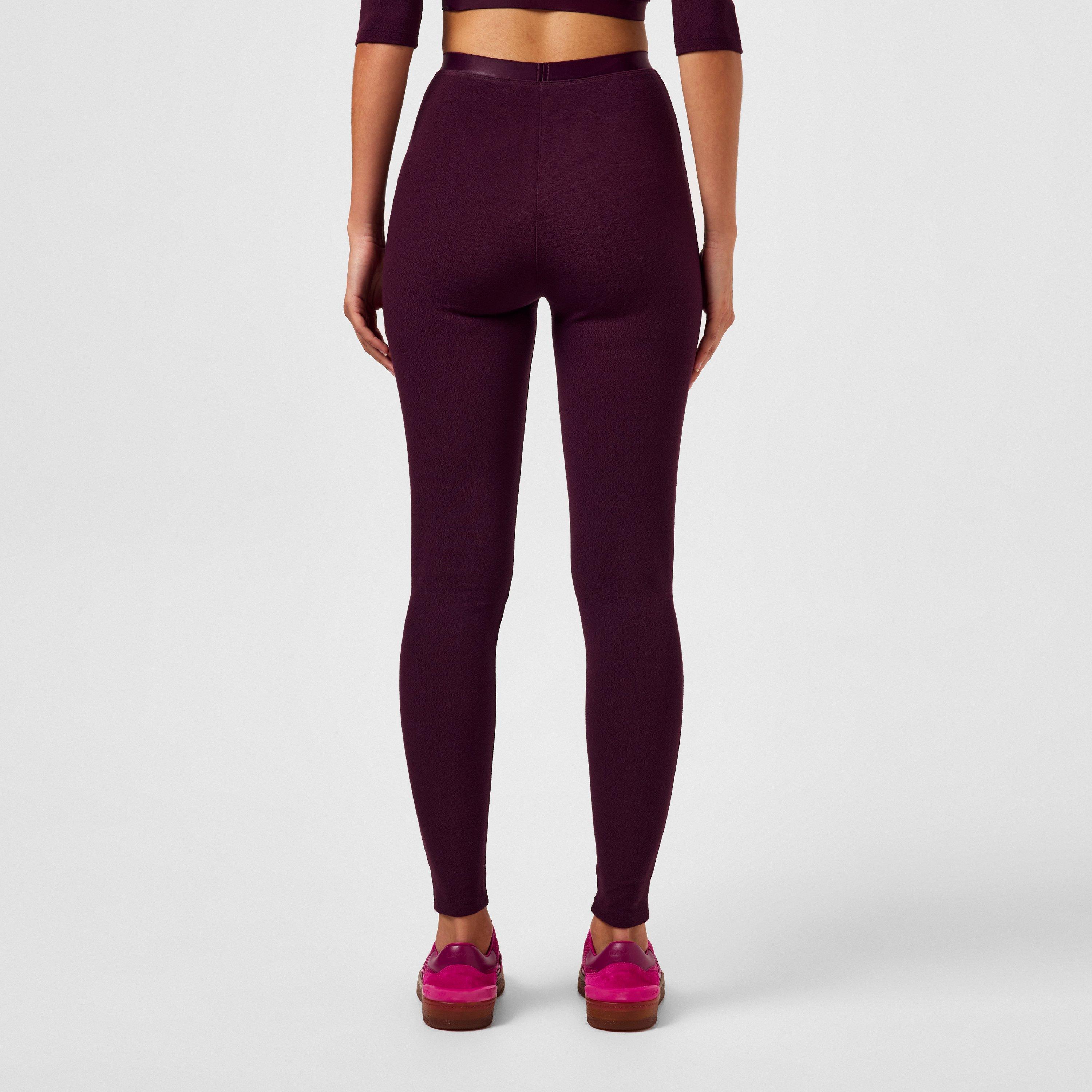 Burgundy - Lanvin - Women's High Waisted Leggings - 3