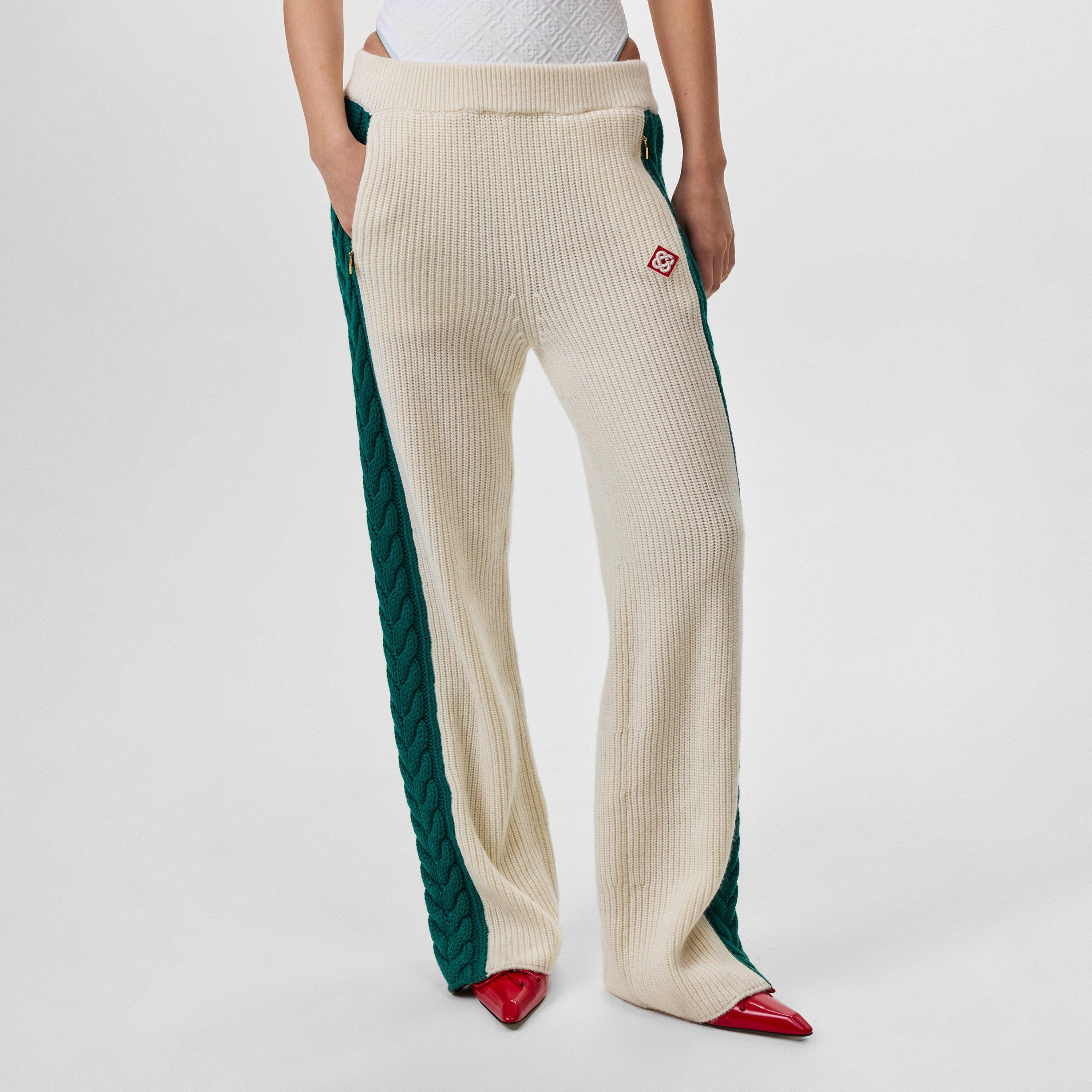 Green - Casablanca - Cable Knit Trousers - 2