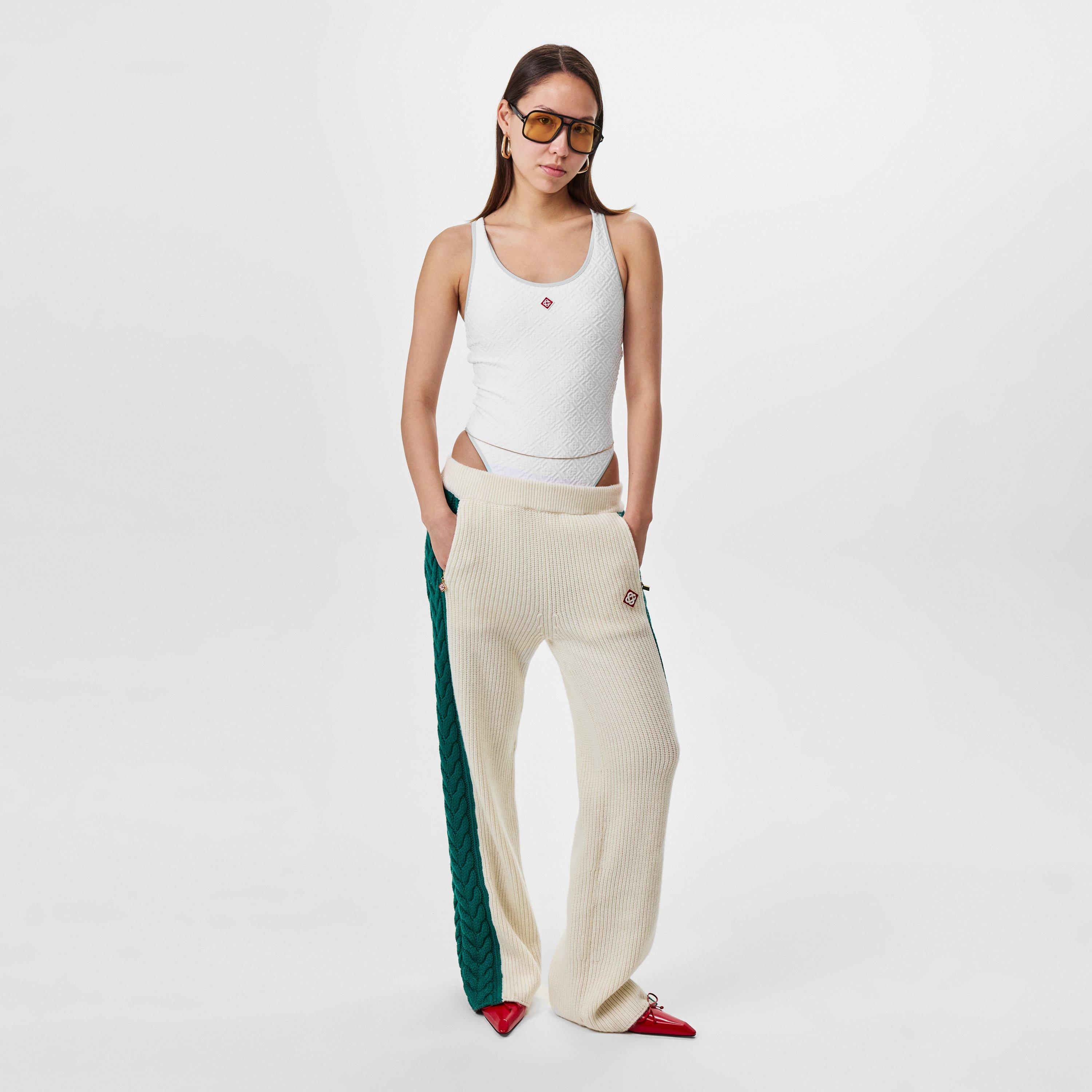 Green - Casablanca - Cable Knit Trousers - 5