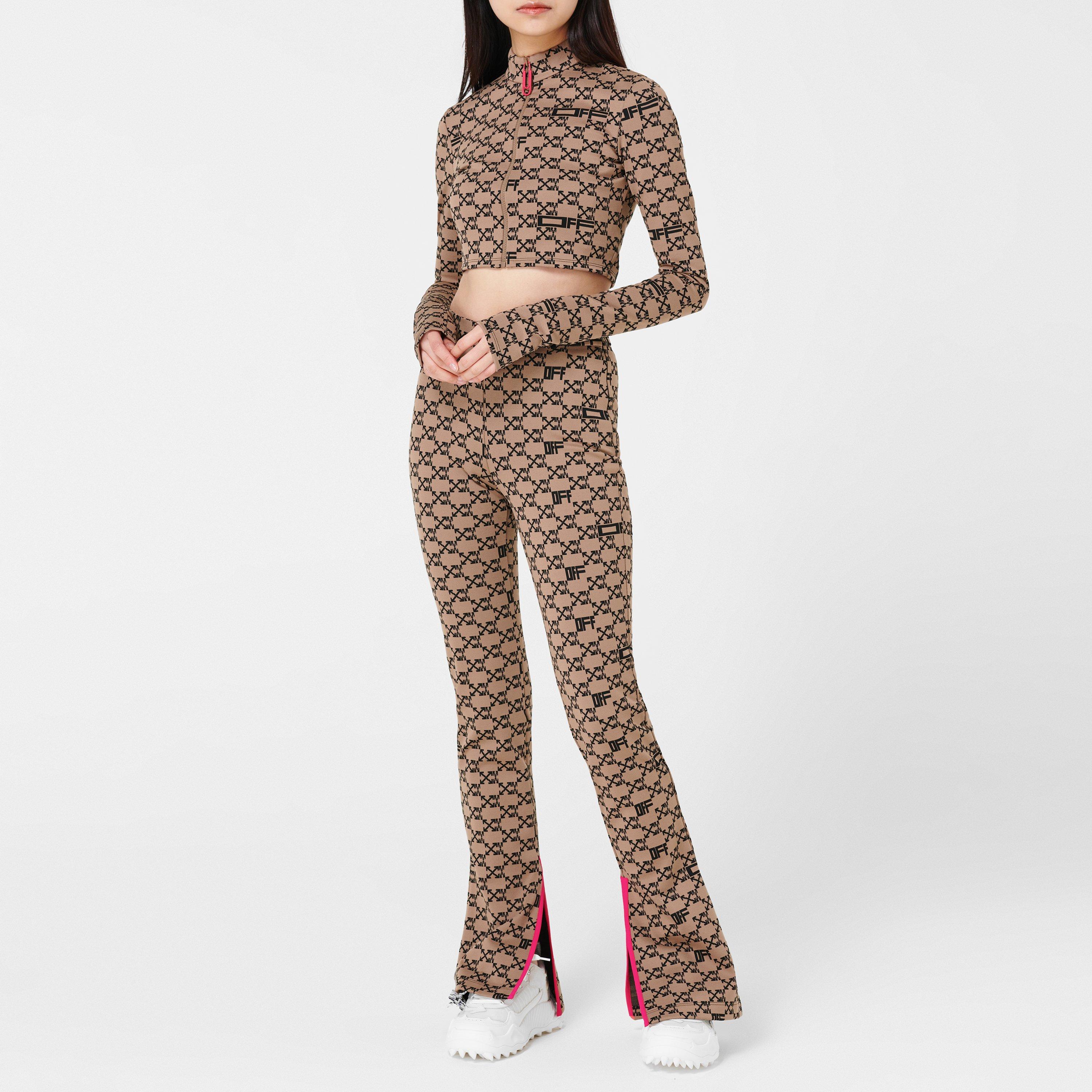 Brown 6010 - Off White - Monogram Split Trousers - 2