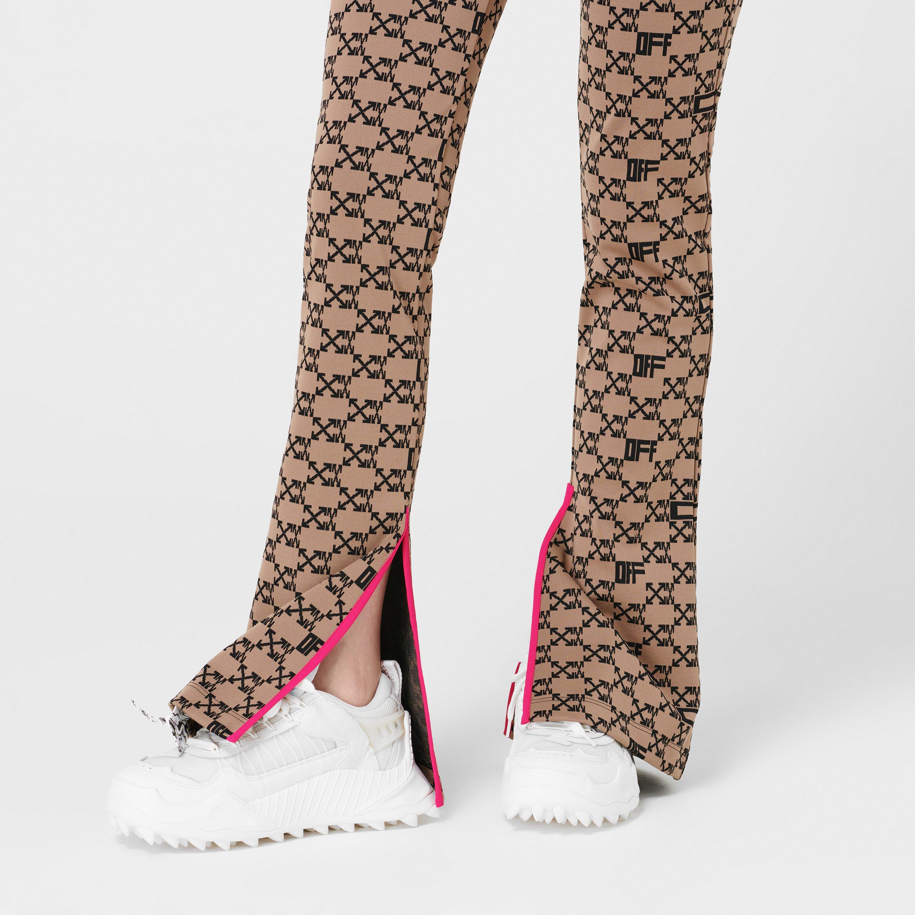 Brown 6010 - Off White - Monogram Split Trousers - 4