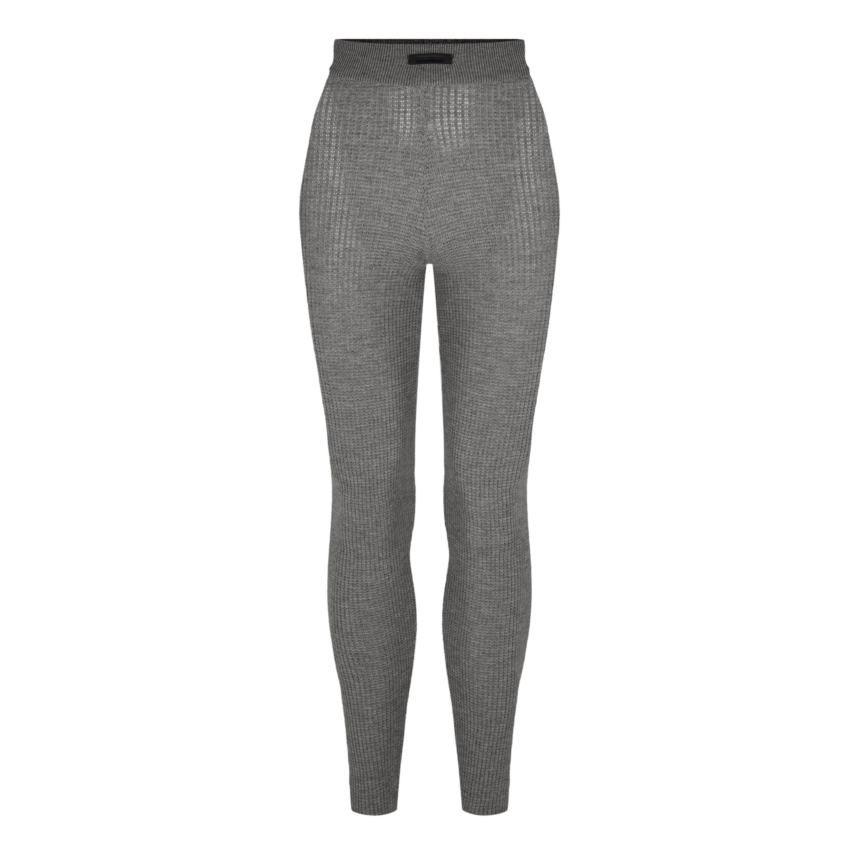 Heather Gray - Fear Of God Essentials - Women's Waffle Logo Leggings - 1