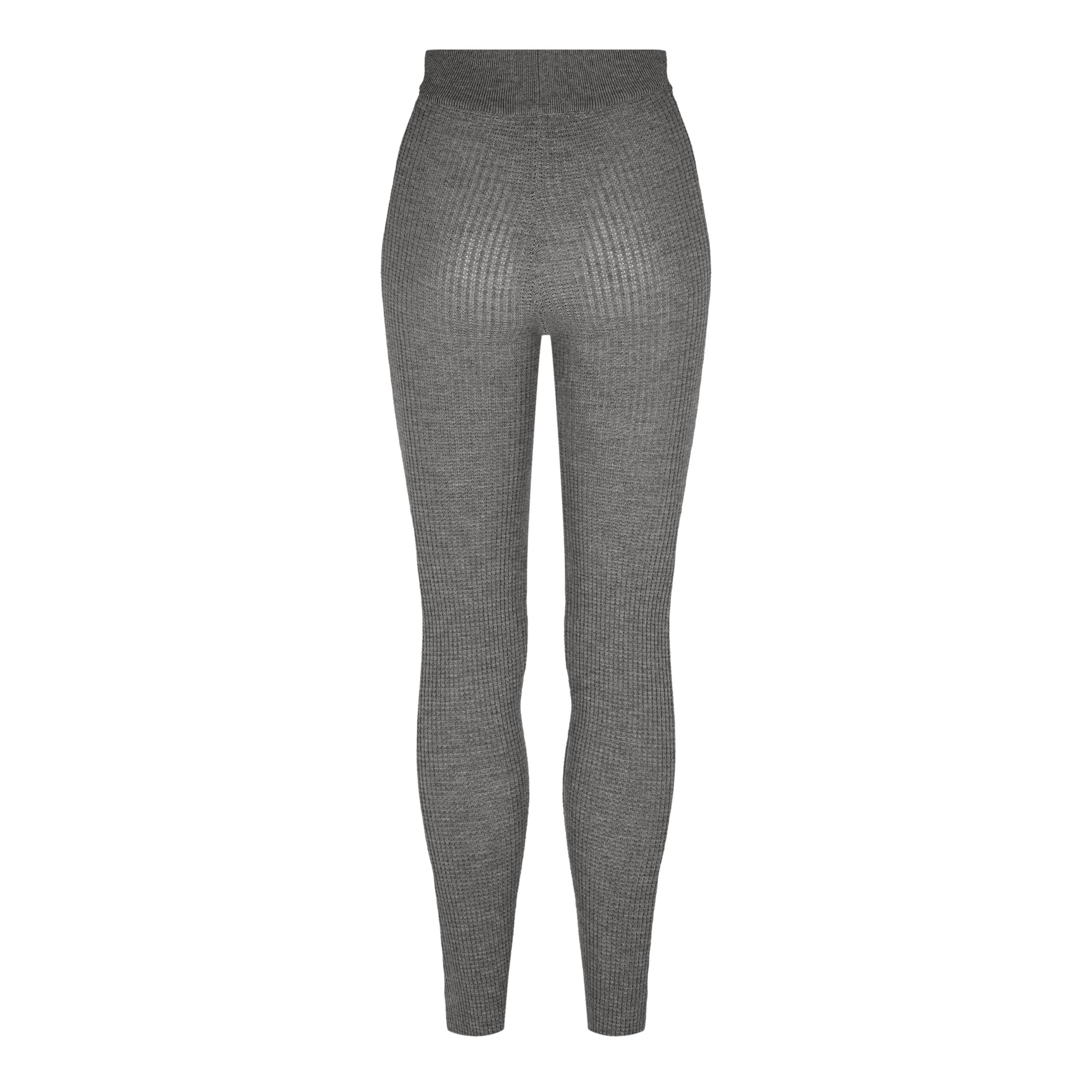 Heather Gray - Fear Of God Essentials - Women's Waffle Logo Leggings - 2