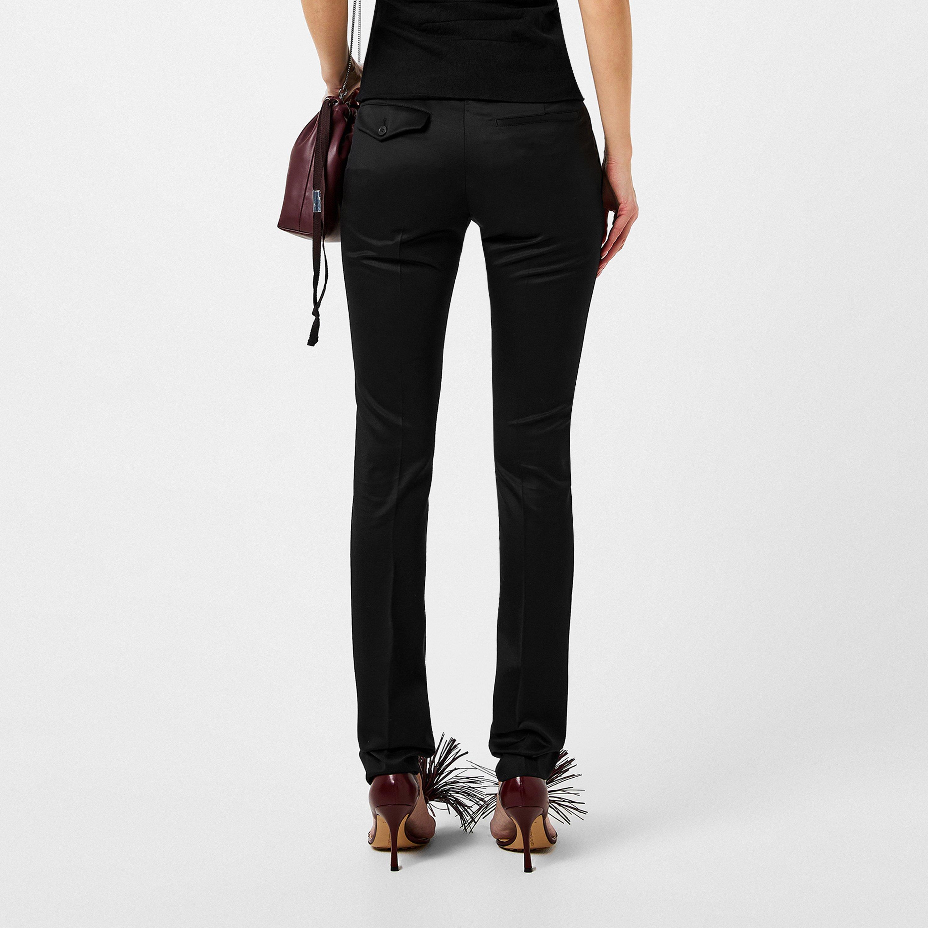 Black 099 - Ann Demeulemeester - Women's Shania Slim Fit Trousers - 3