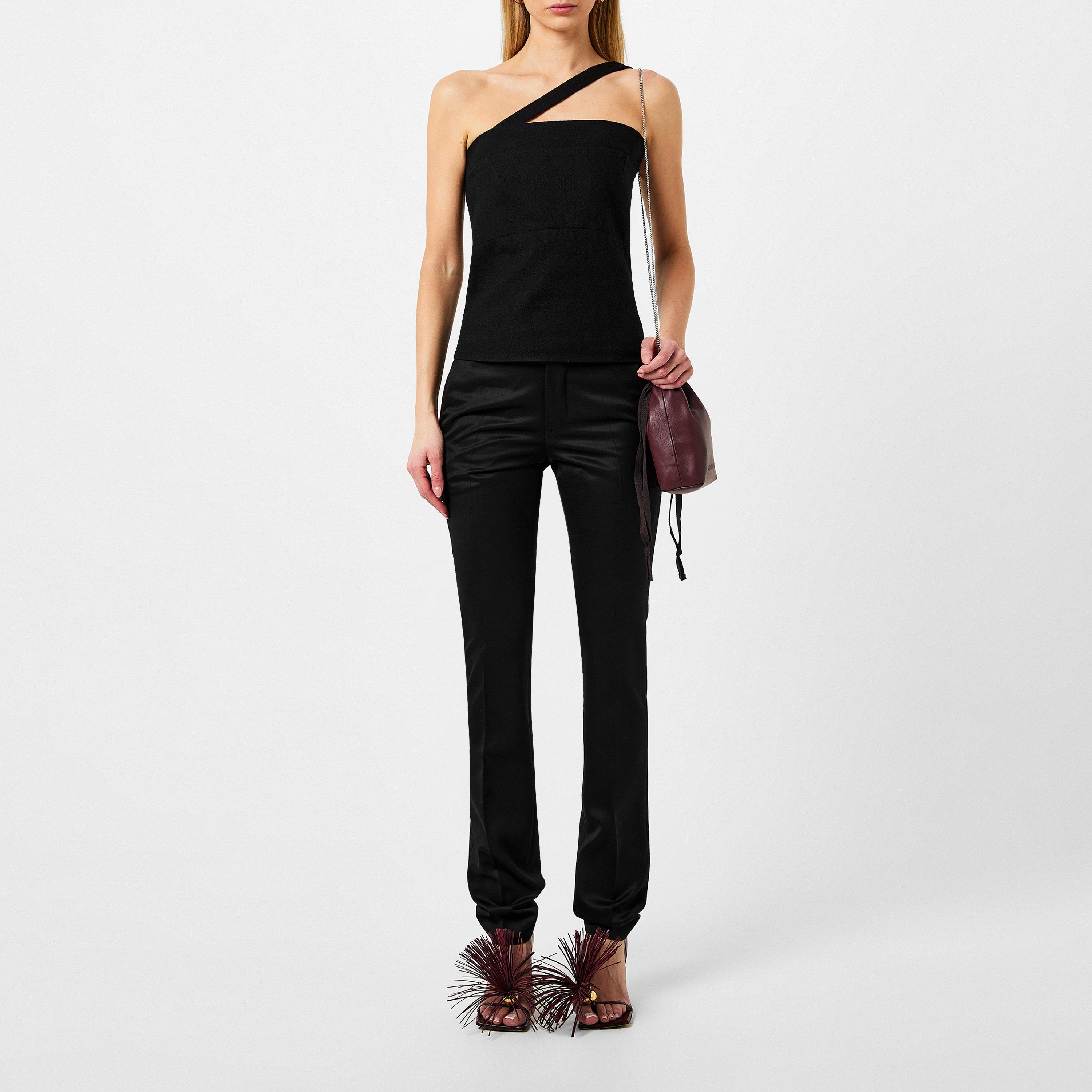 Black 099 - Ann Demeulemeester - Women's Shania Slim Fit Trousers - 4