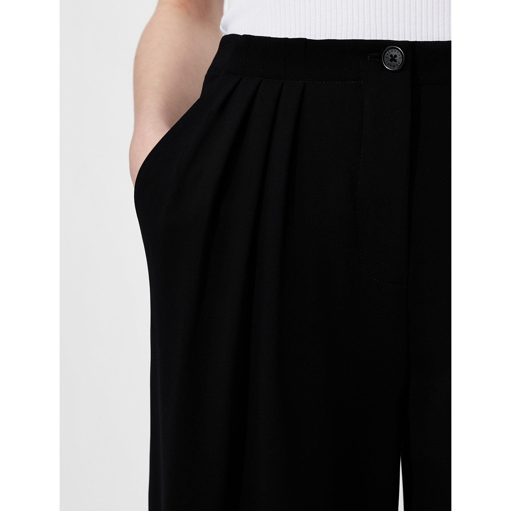 Black - Armani Exchange - Women's Wide Leg Trousers - 3