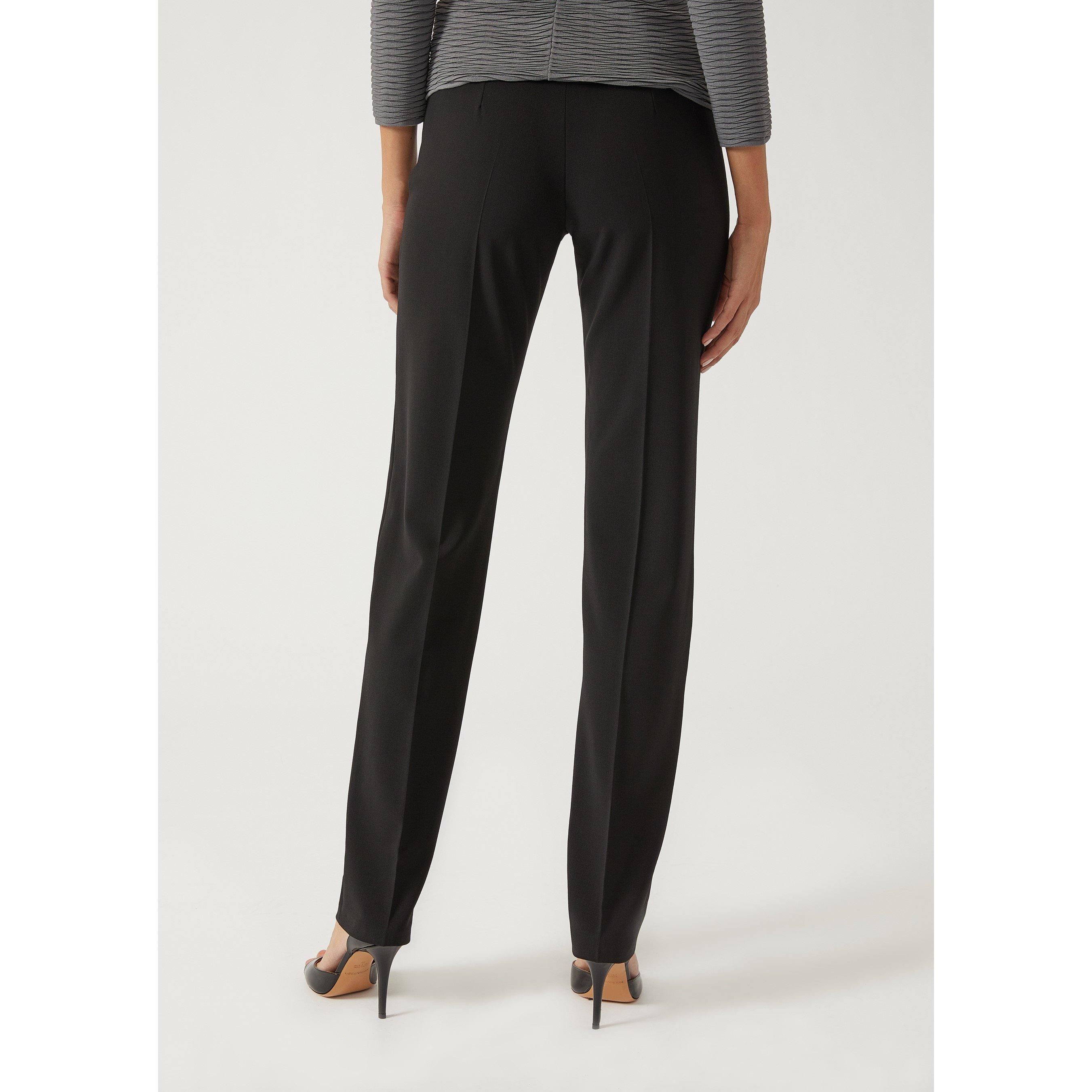 Black - Emporio Armani - Women's Slim Fit Trousers - 2