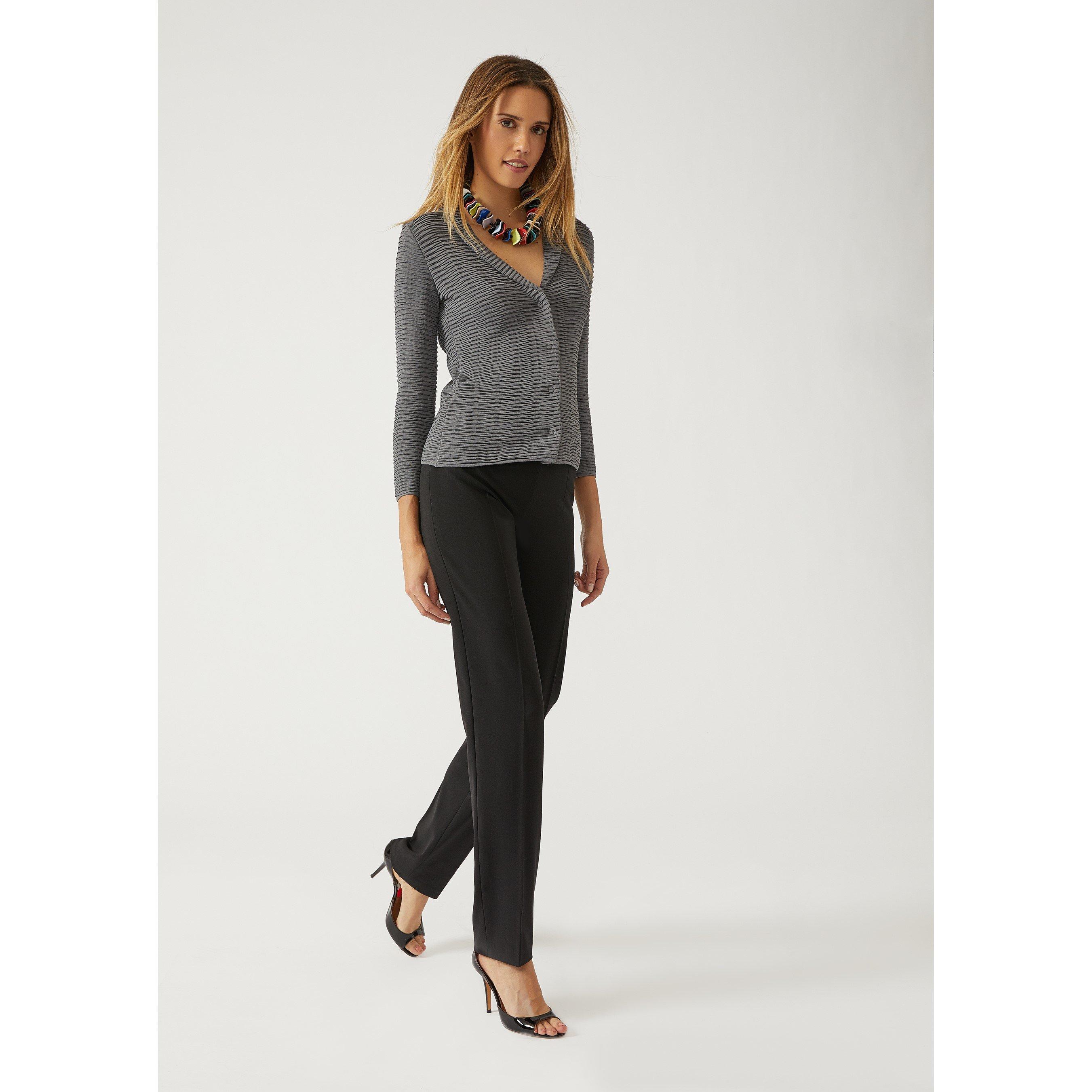 Black - Emporio Armani - Women's Slim Fit Trousers - 3